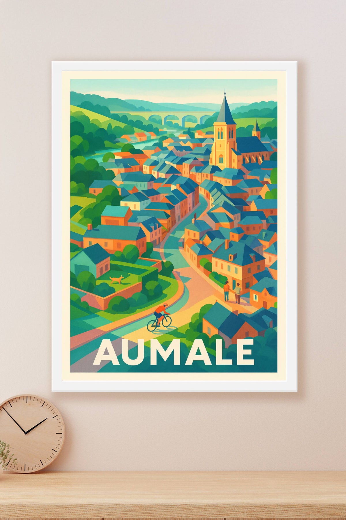 Affiche Aumale — Charme pittoresque de la vallée · poster d'art de Aumale