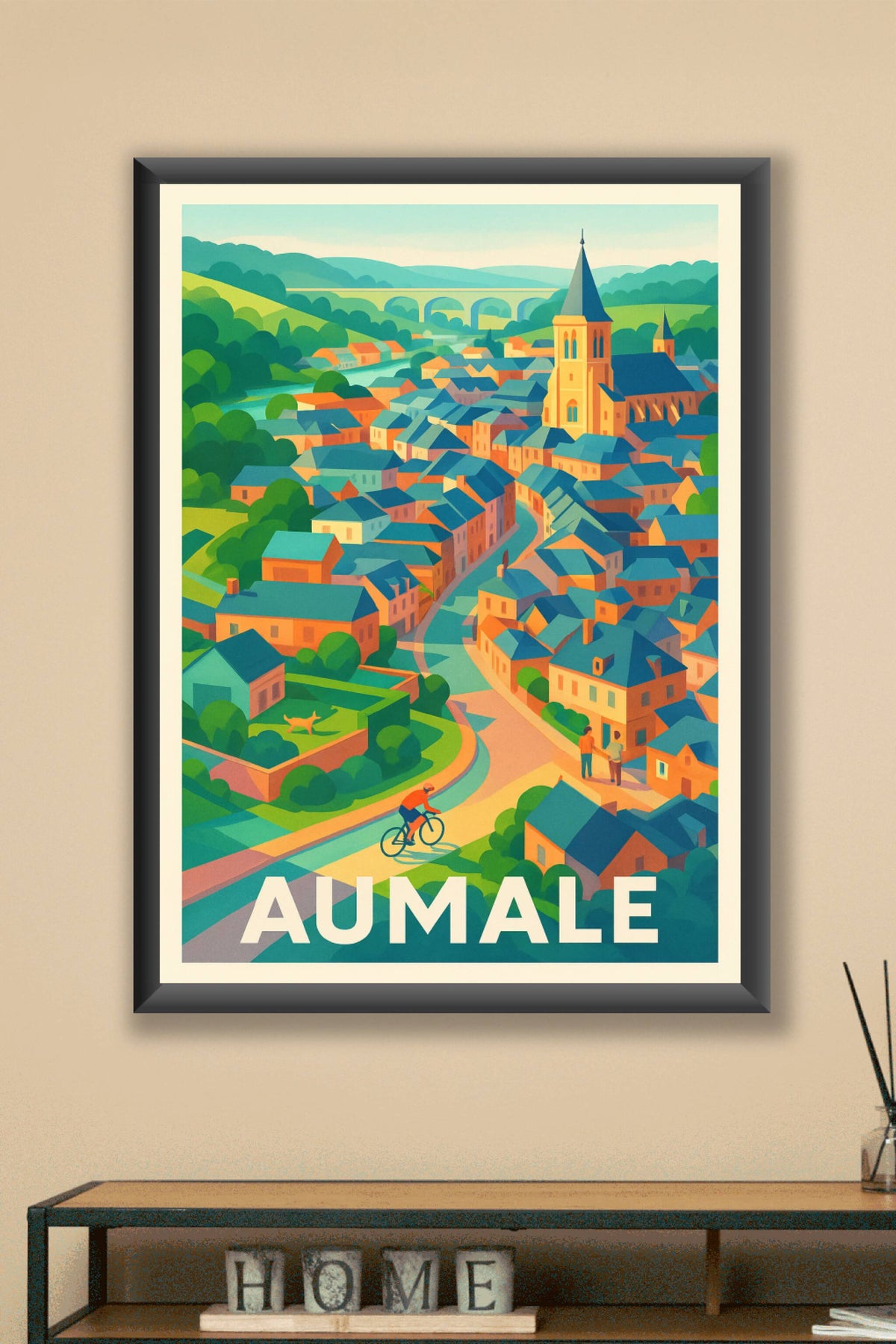 Affiche Aumale — Charme pittoresque de la vallée · poster d'art de Aumale