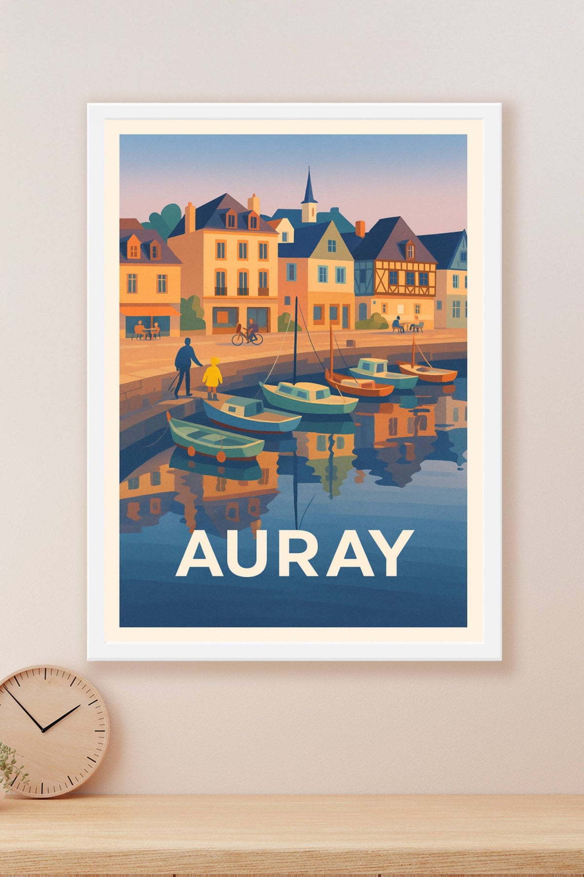 Affiche Auray — Charme et sérénité du port breton · poster d'art de Auray