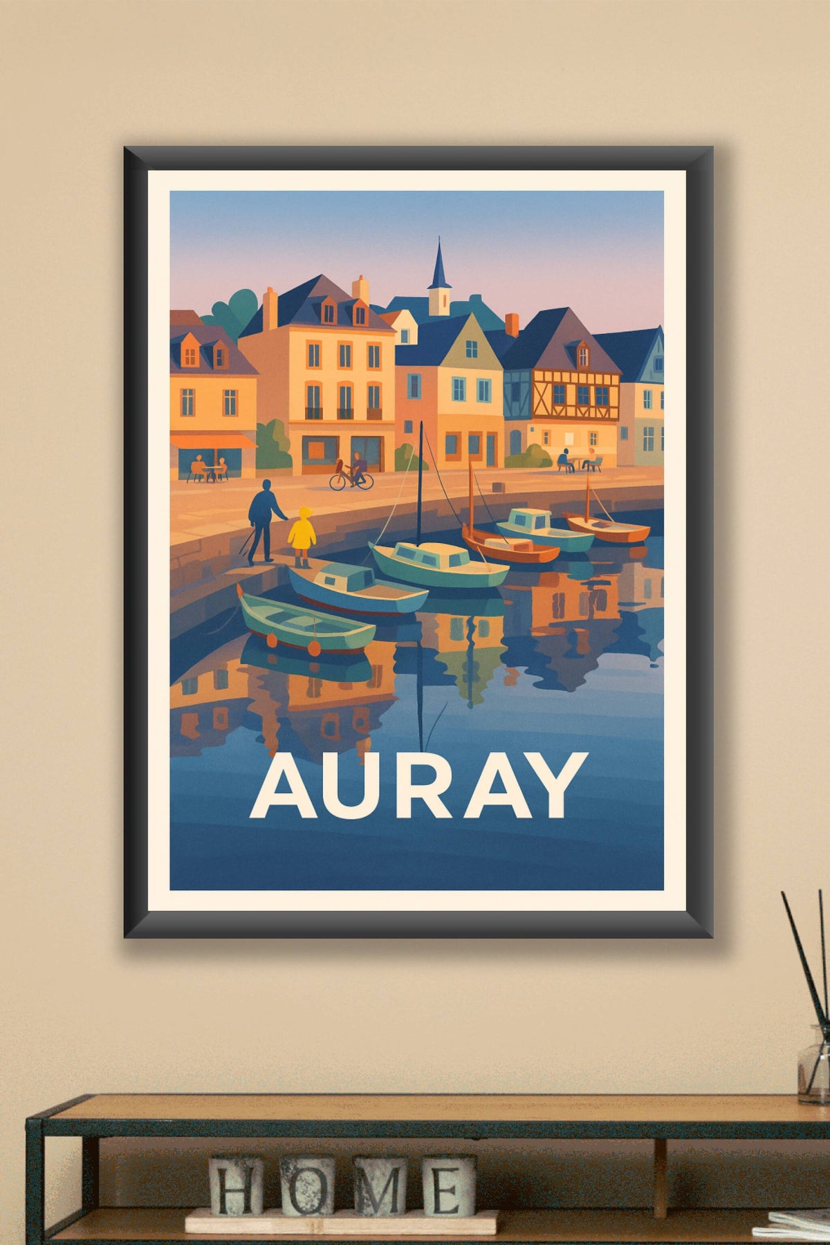 Affiche Auray — Charme et sérénité du port breton · poster d'art de Auray
