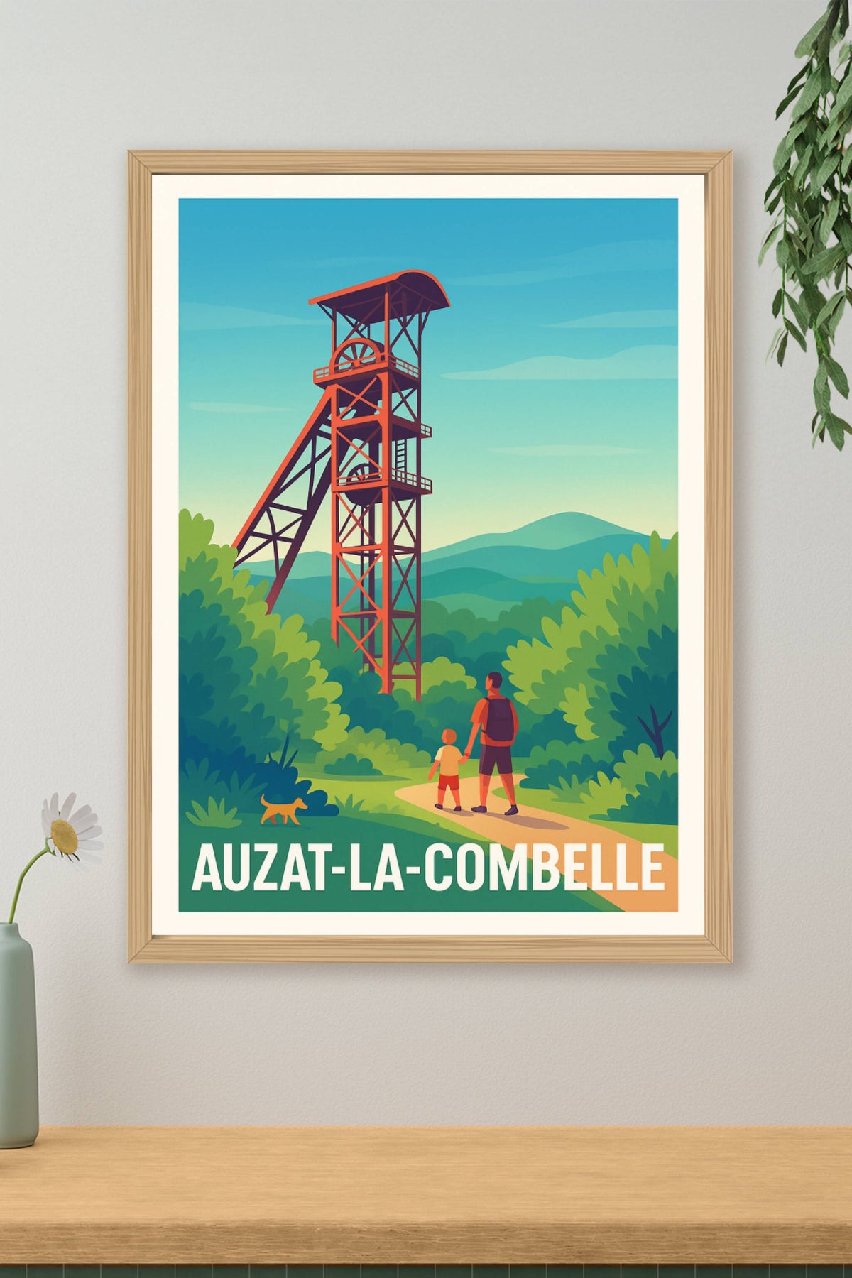 Affiche Auzat-la-CombeLle — Escapade nature et patrimoine minier · poster d'art de Auzat-la-CombeLle