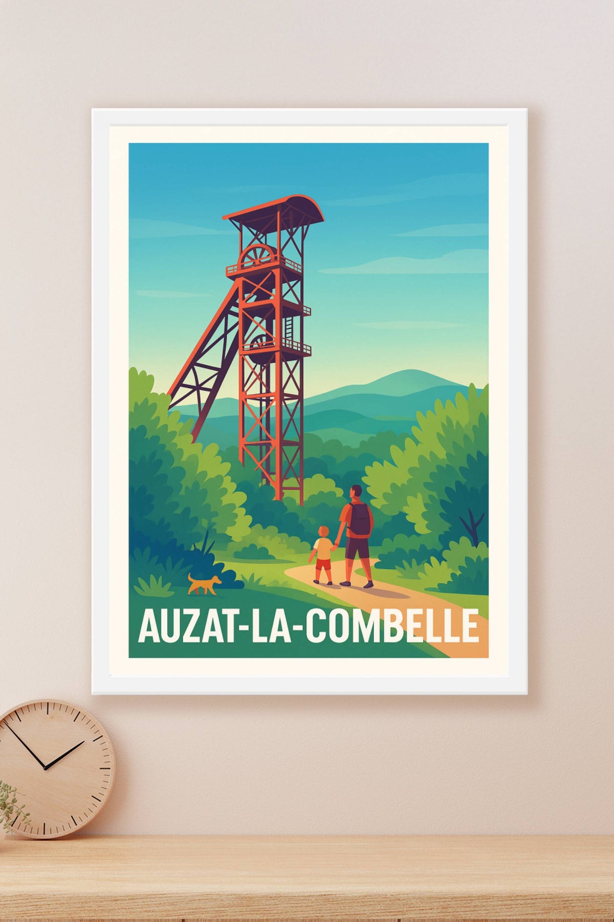 Affiche Auzat-la-CombeLle — Escapade nature et patrimoine minier · poster d'art de Auzat-la-CombeLle