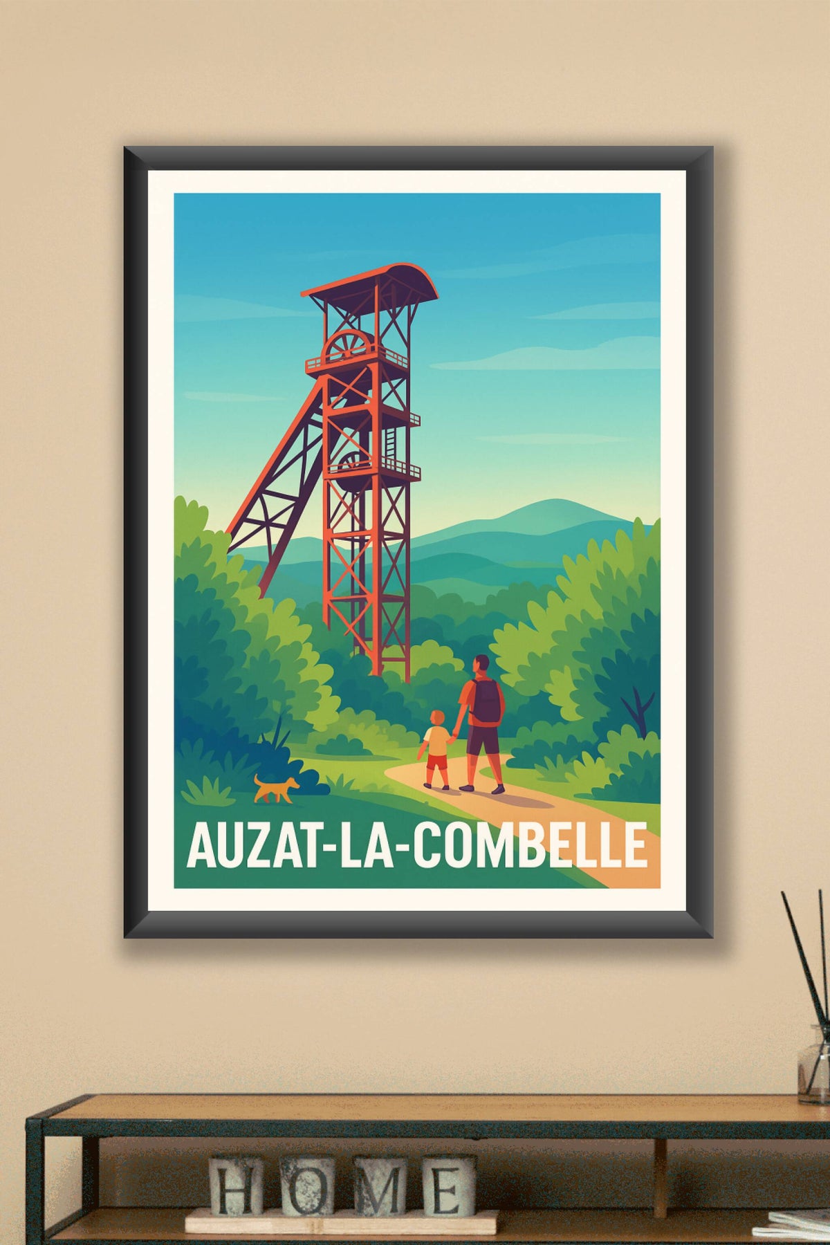 Affiche Auzat-la-CombeLle — Escapade nature et patrimoine minier · poster d'art de Auzat-la-CombeLle
