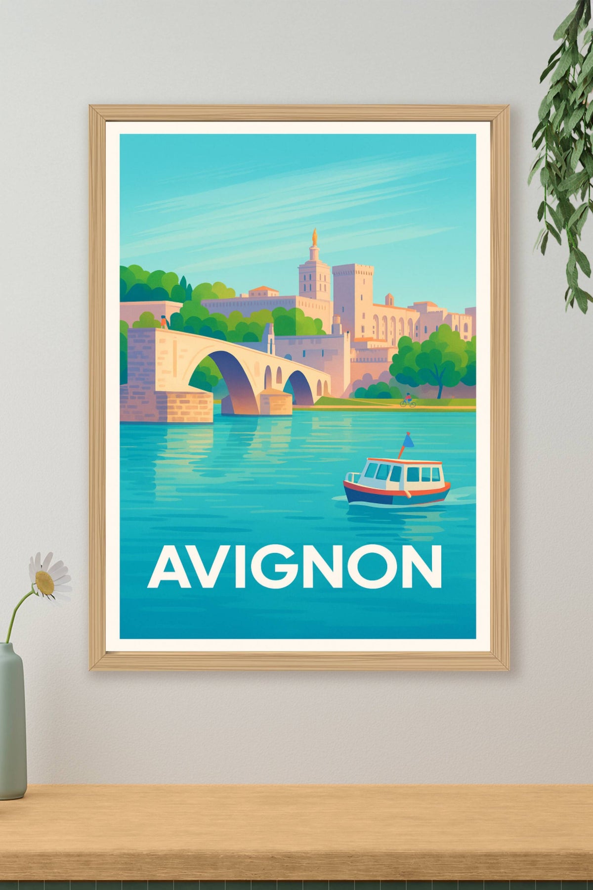 Affiche Avignon — L'élégance historique du Pont Saint-Bénézet · poster d'art de Avignon