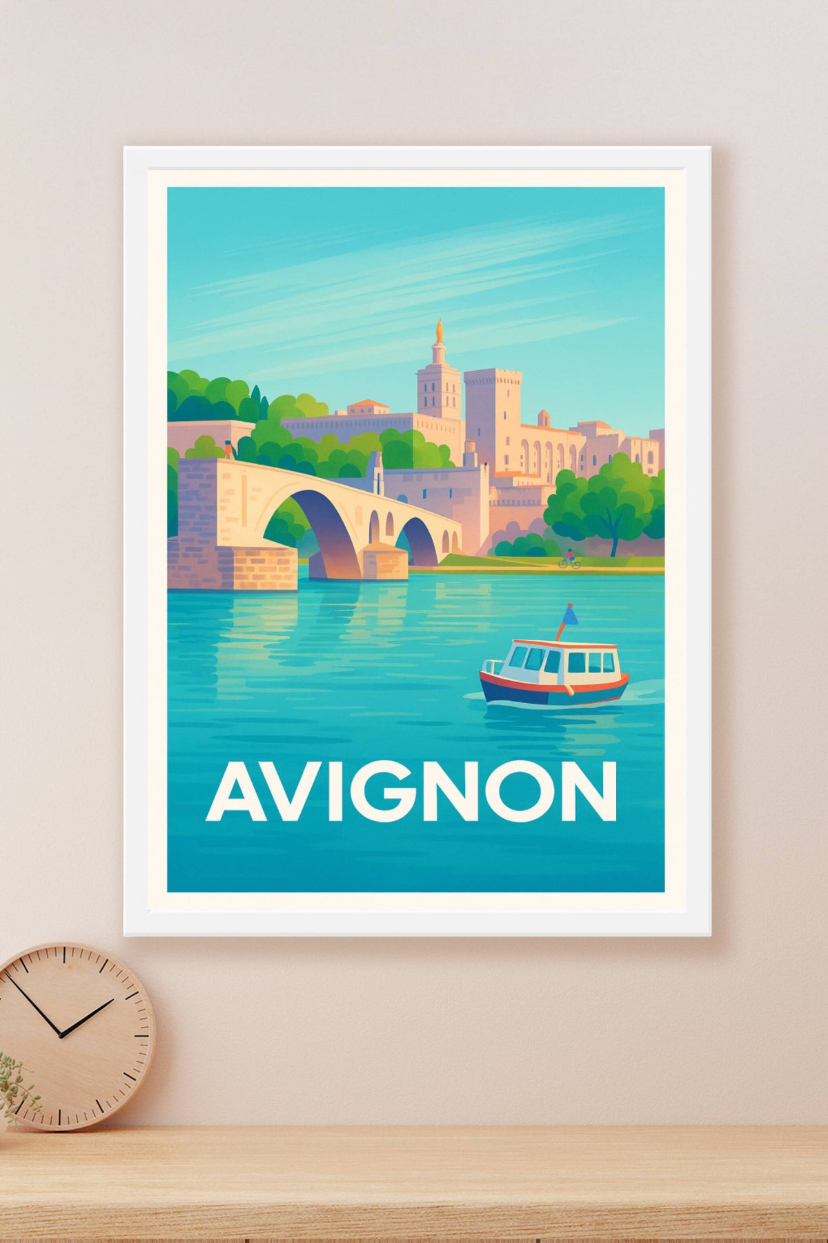 Affiche Avignon — L'élégance historique du Pont Saint-Bénézet · poster d'art de Avignon