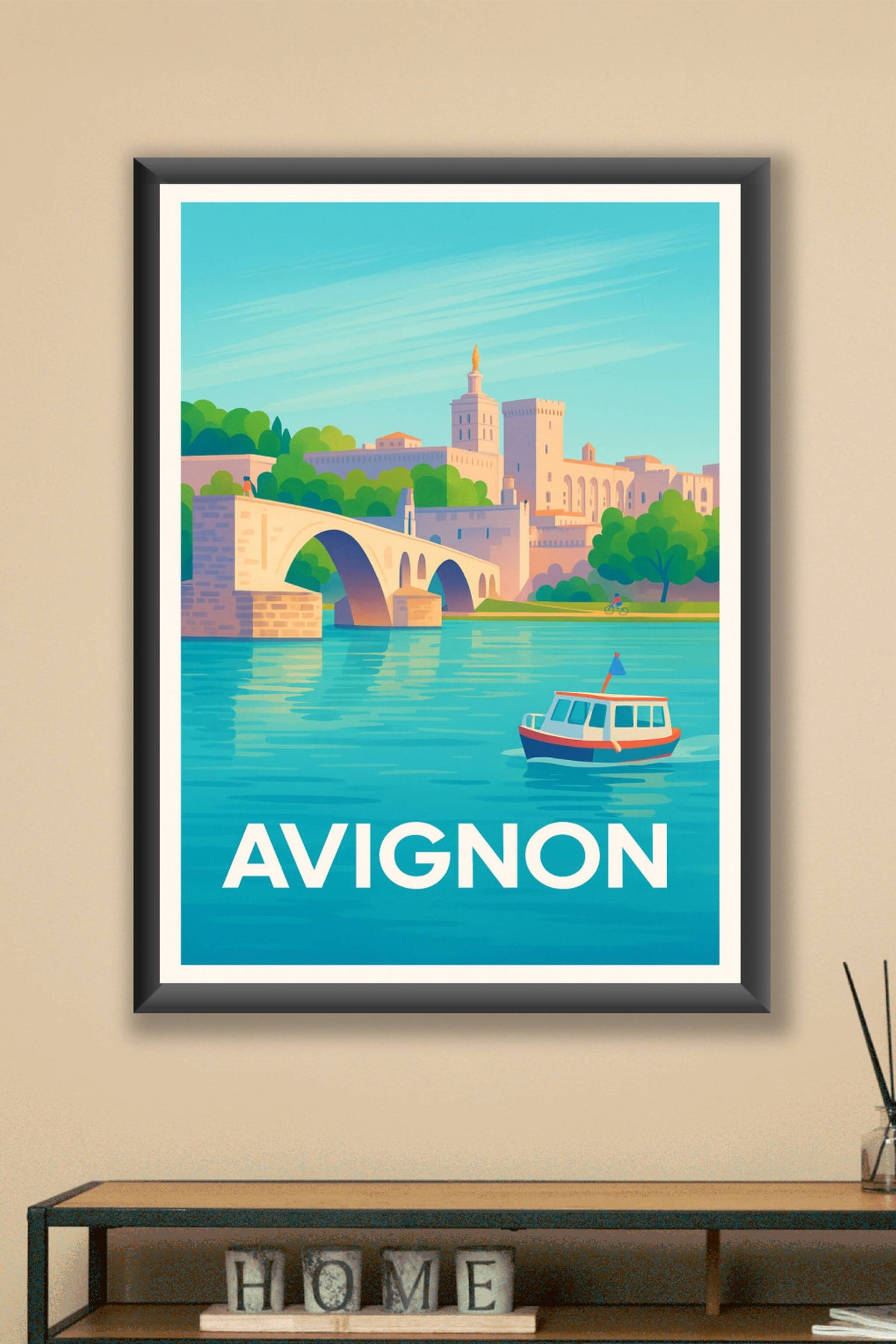 Affiche Avignon — L'élégance historique du Pont Saint-Bénézet · poster d'art de Avignon