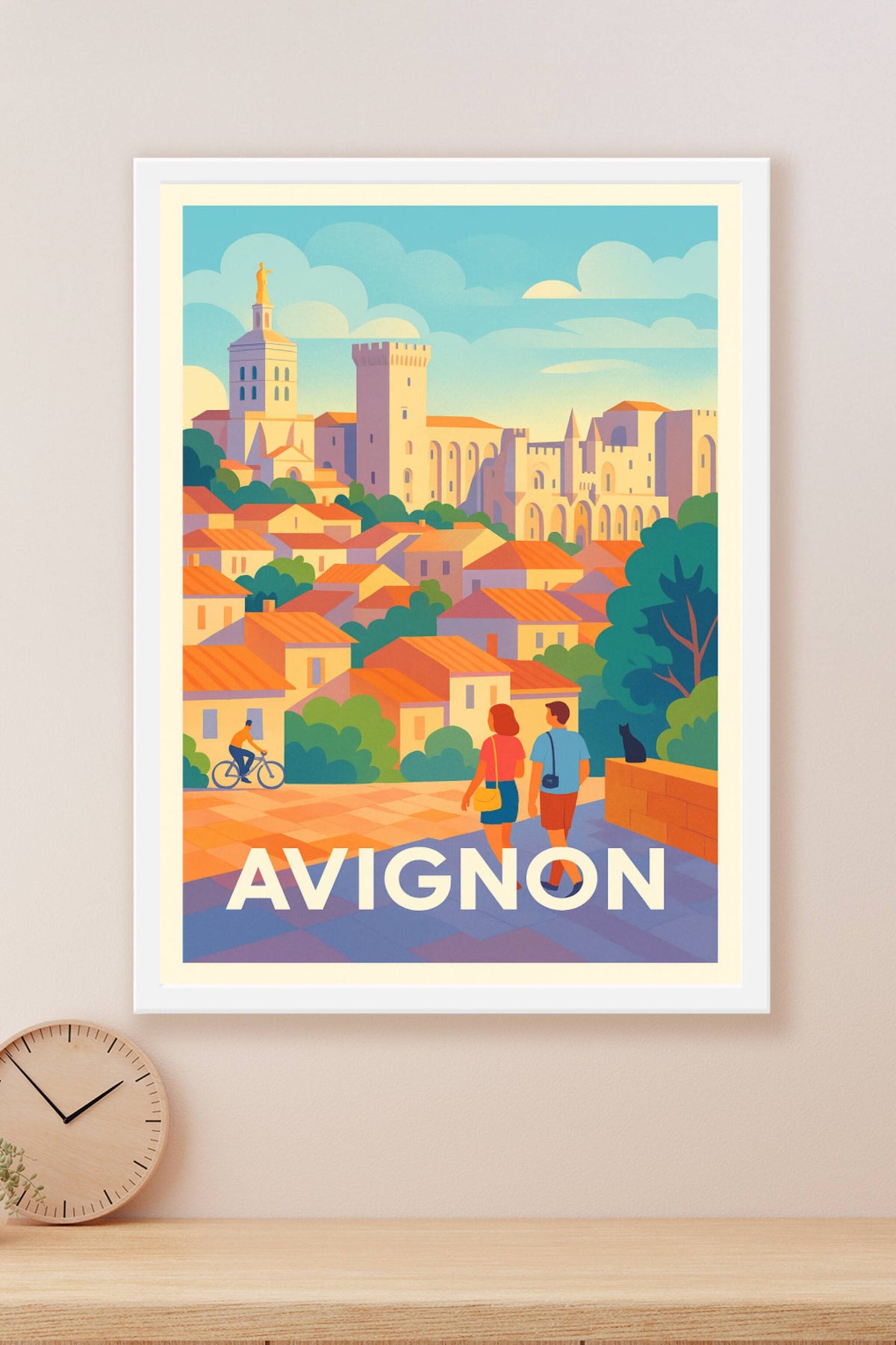 Affiche Avignon — Promenade au cœur de la Cité des Papes · poster d'art de Avignon