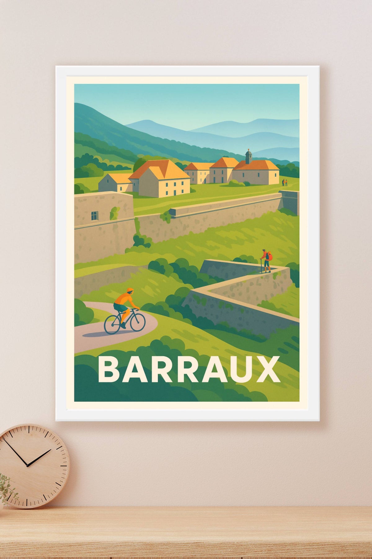 Affiche Barraux — Échappée verte au pied des remparts · poster d'art de Barraux