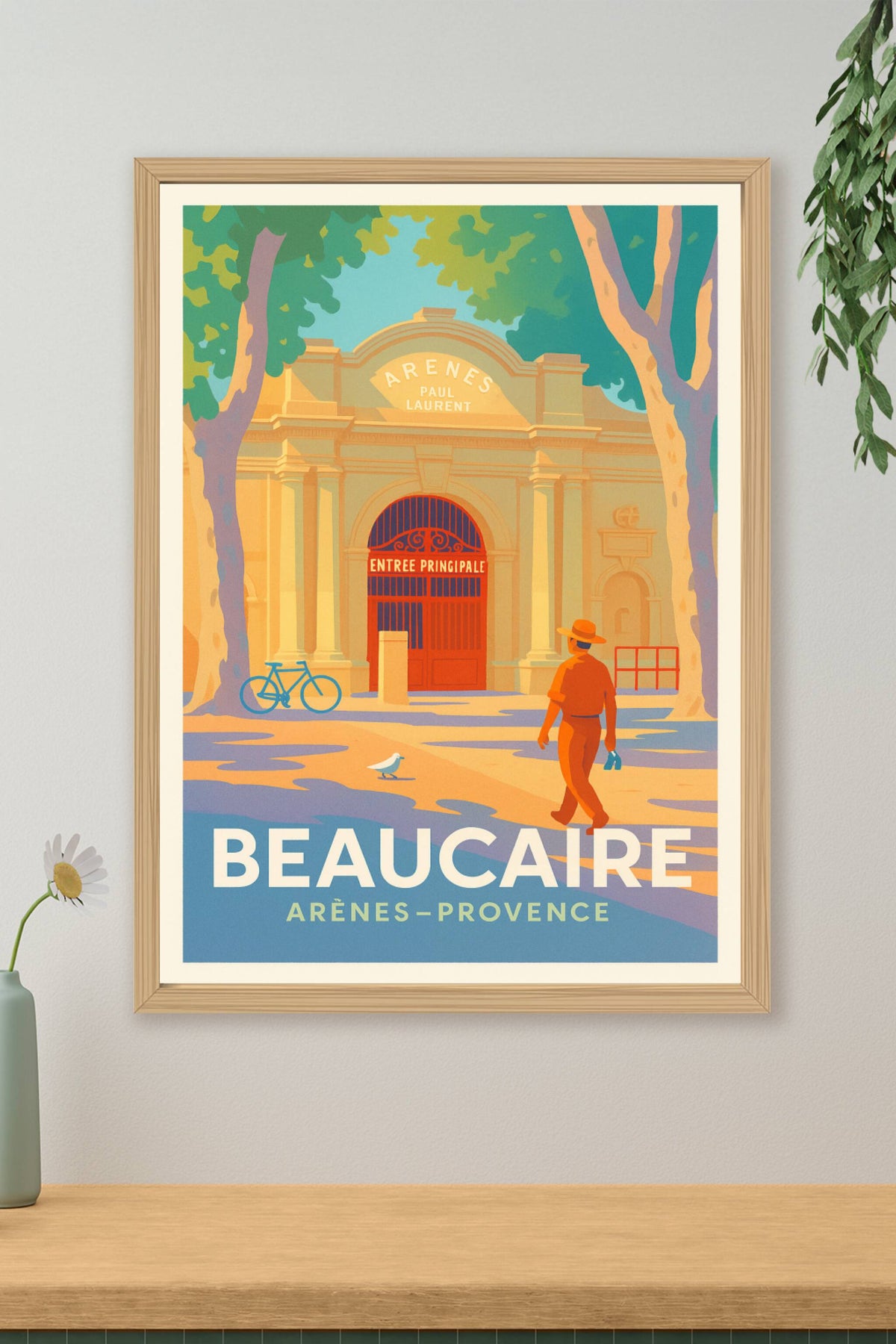 Affiche Beaucaire — L'élégance Provençale aux Arènes Paul Laurent · poster d'art de Beaucaire