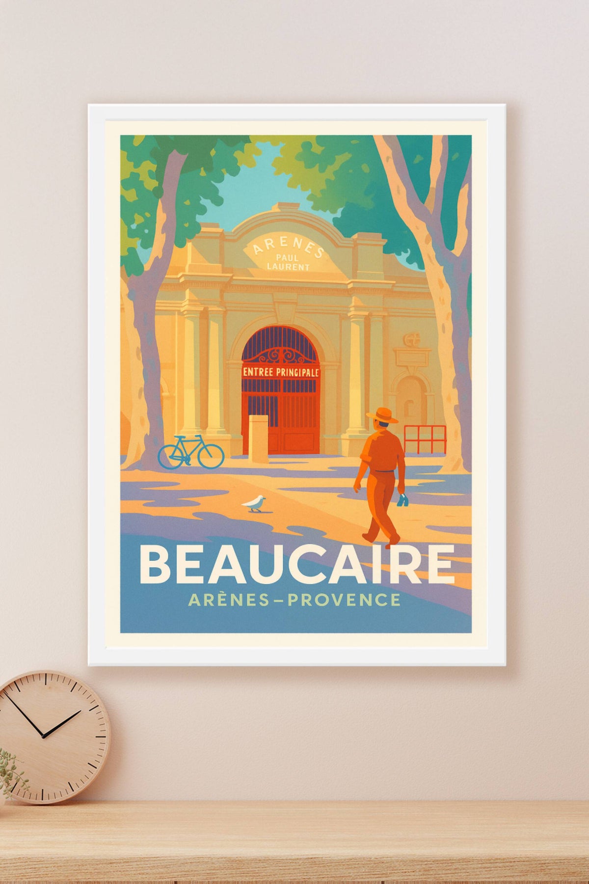 Affiche Beaucaire — L'élégance Provençale aux Arènes Paul Laurent · poster d'art de Beaucaire