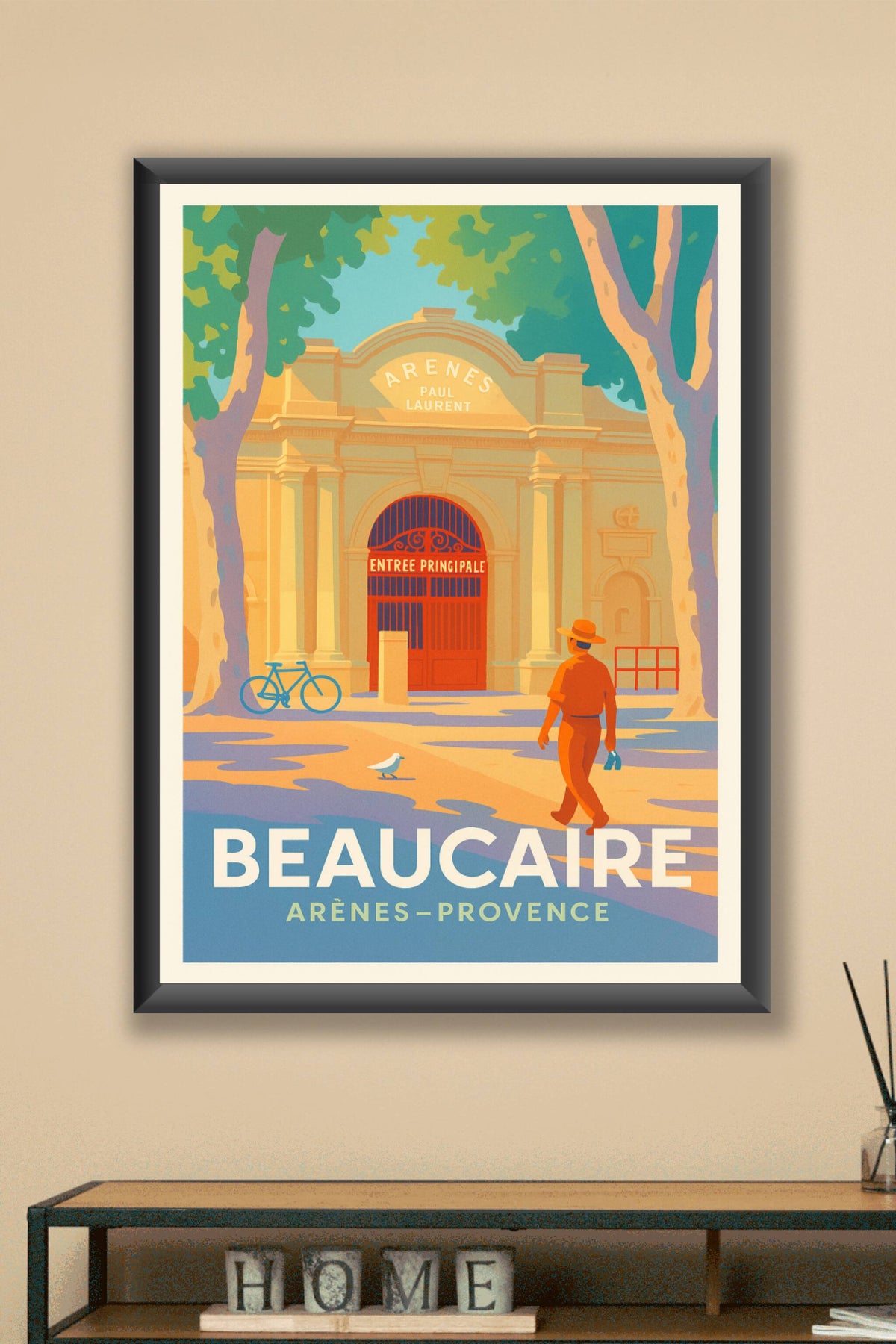 Affiche Beaucaire — L'élégance Provençale aux Arènes Paul Laurent · poster d'art de Beaucaire
