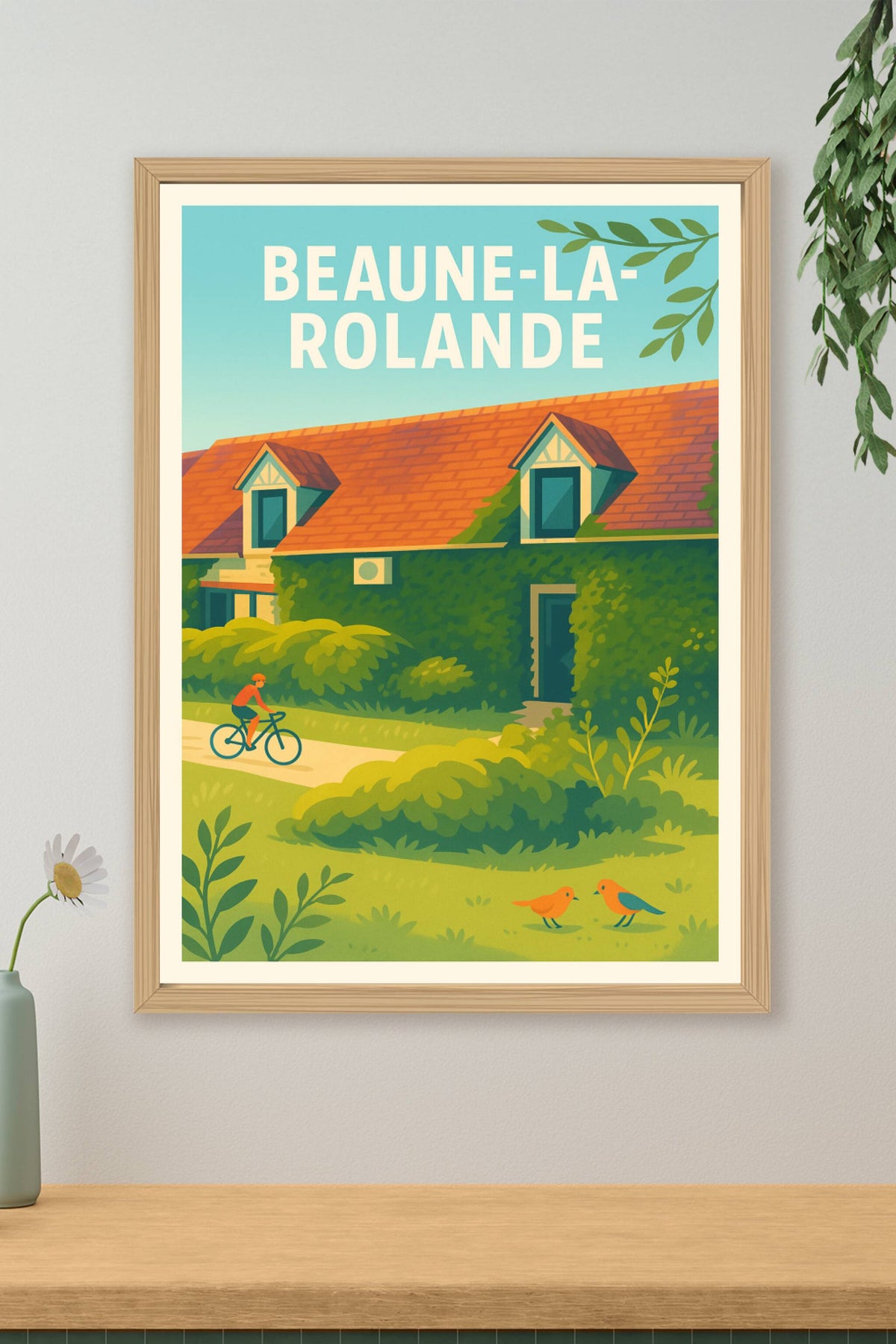 Affiche Beaune-la-Rolande — Évasion verte et paisible · poster d'art de Beaune-la-Rolande