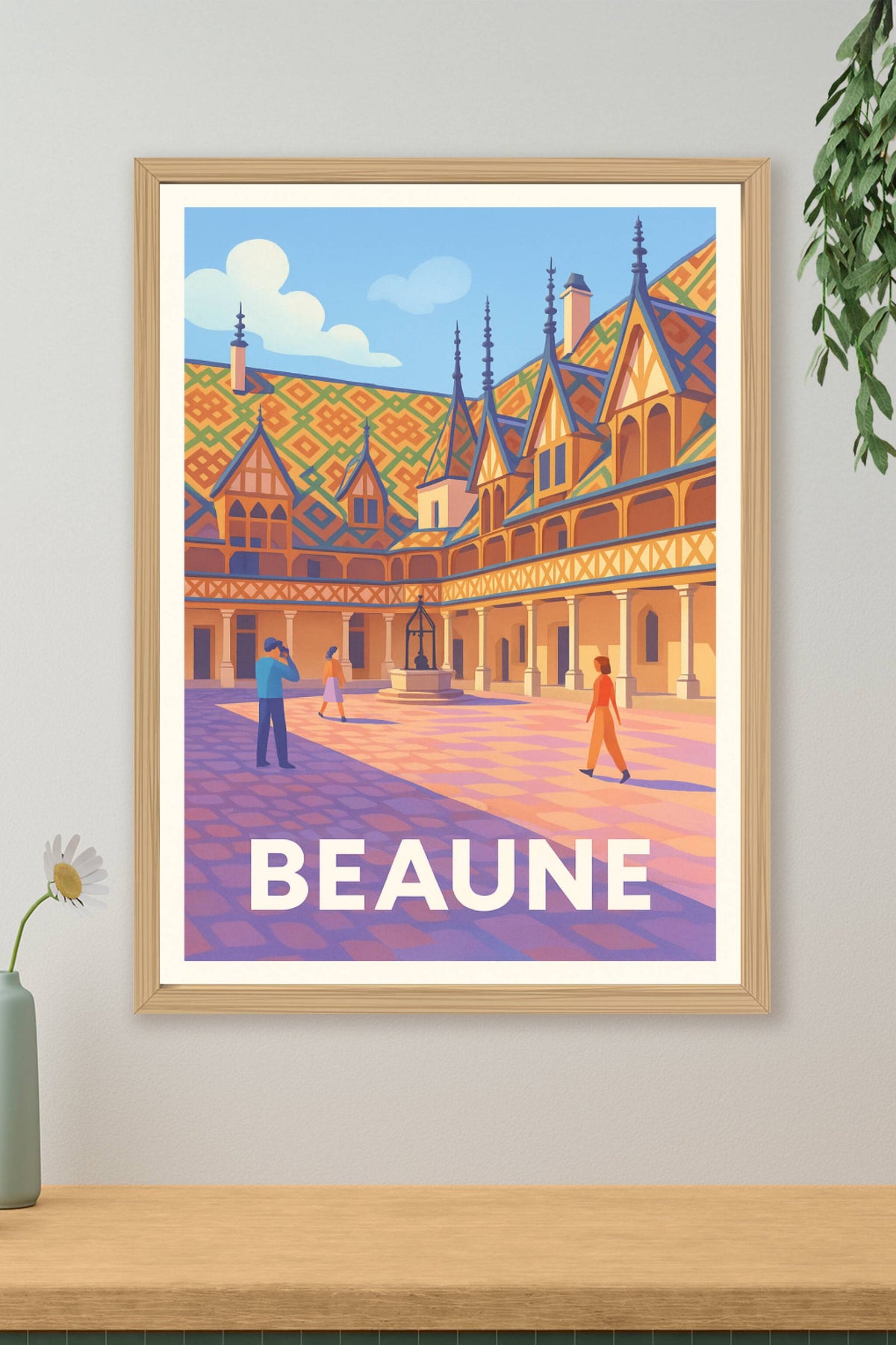 Affiche Beaune — L'élégance historique au cœur de la Bourgogne · poster d'art de Beaune