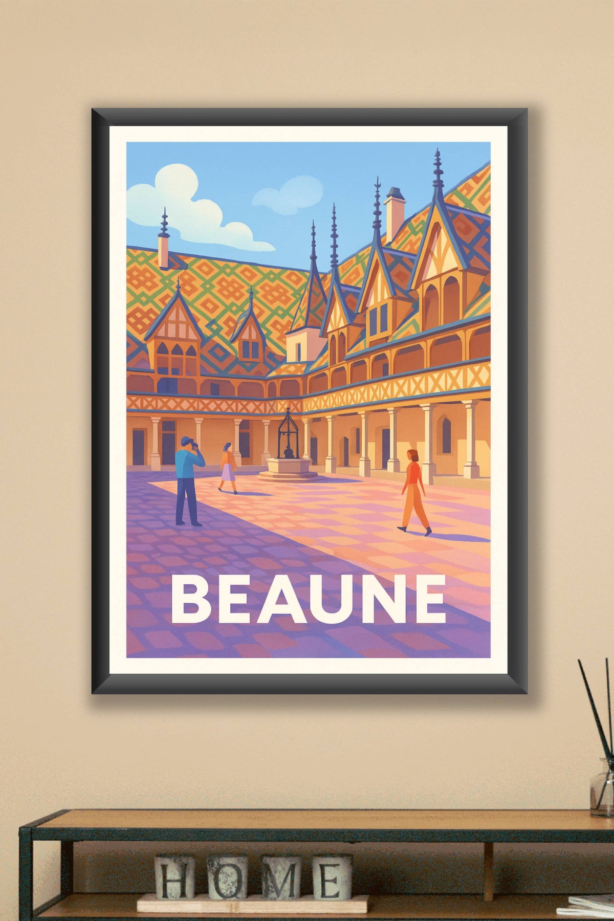 Affiche Beaune — L'élégance historique au cœur de la Bourgogne · poster d'art de Beaune