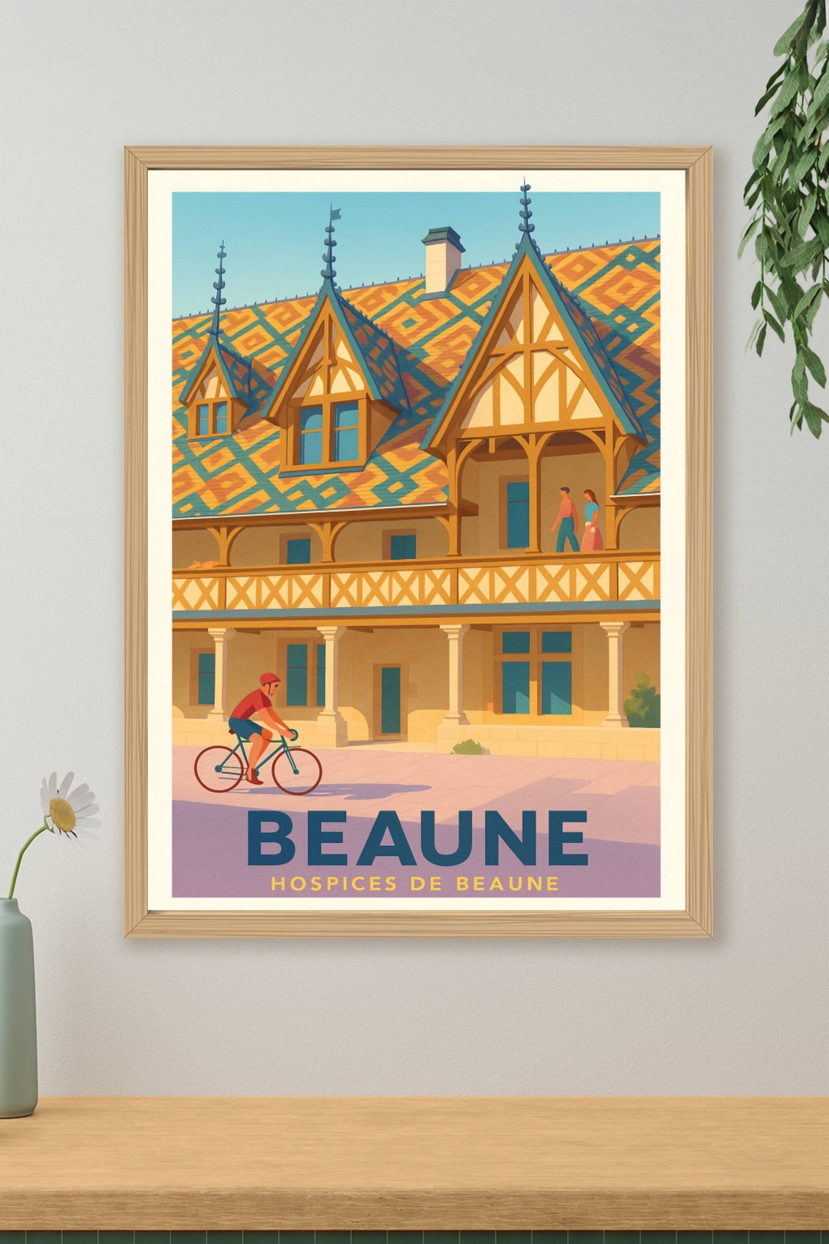 Affiche Beaune — Charme et histoire des Hospices · poster d'art de Beaune