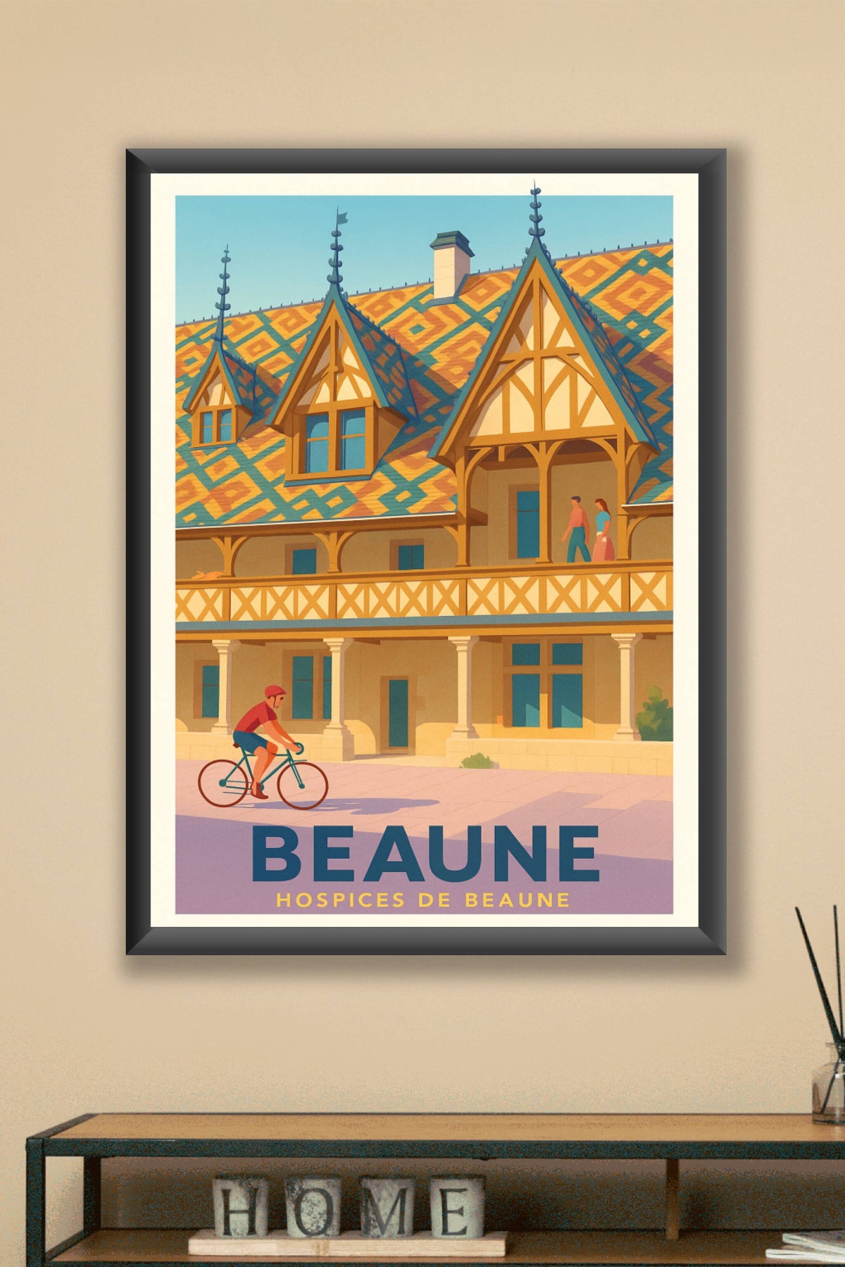 Affiche Beaune — Charme et histoire des Hospices · poster d'art de Beaune