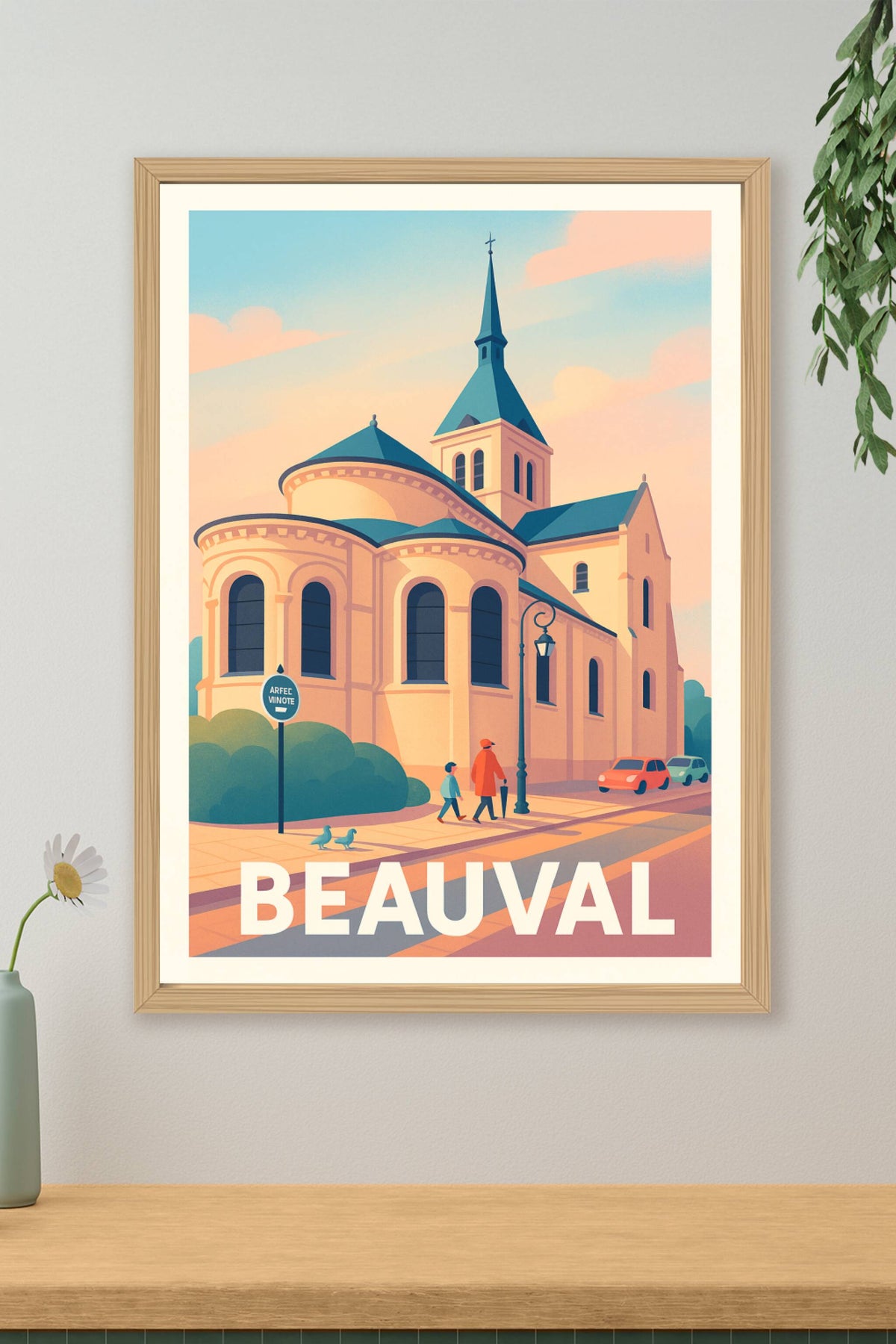 Affiche Beauval — Charme architectural et douceur de vivre · poster d'art de Beauval