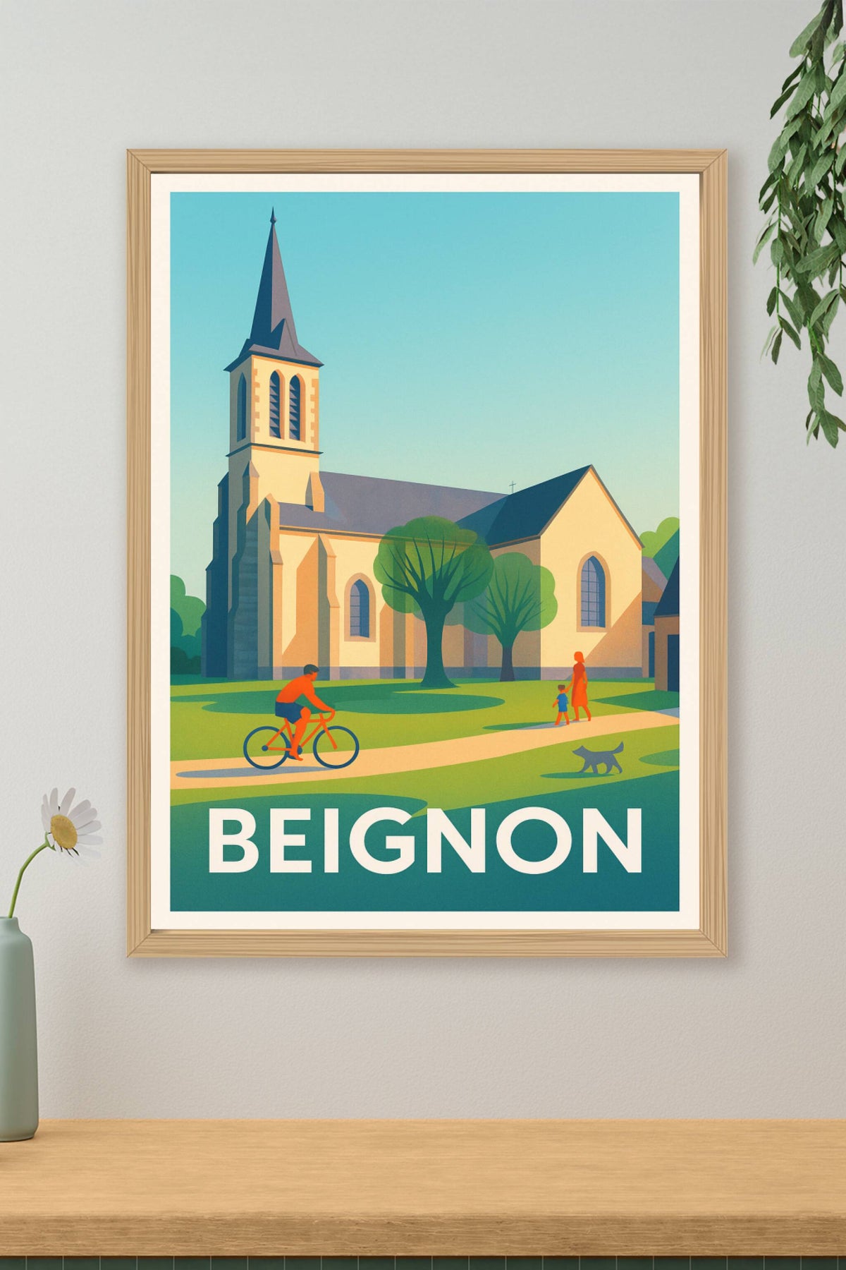 Affiche Beignon — Charme paisible au cœur du village · poster d'art de Beignon