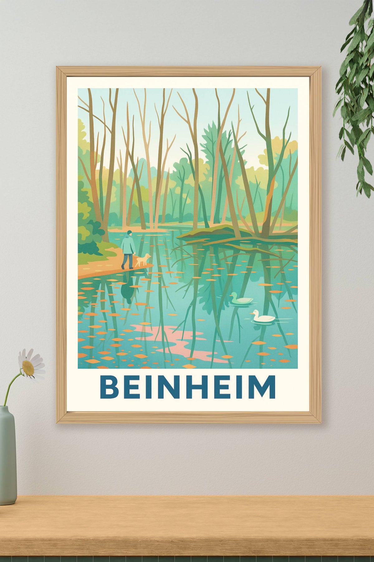 Affiche Beinheim — Sérénité au bord de l'eau · poster d'art de Beinheim