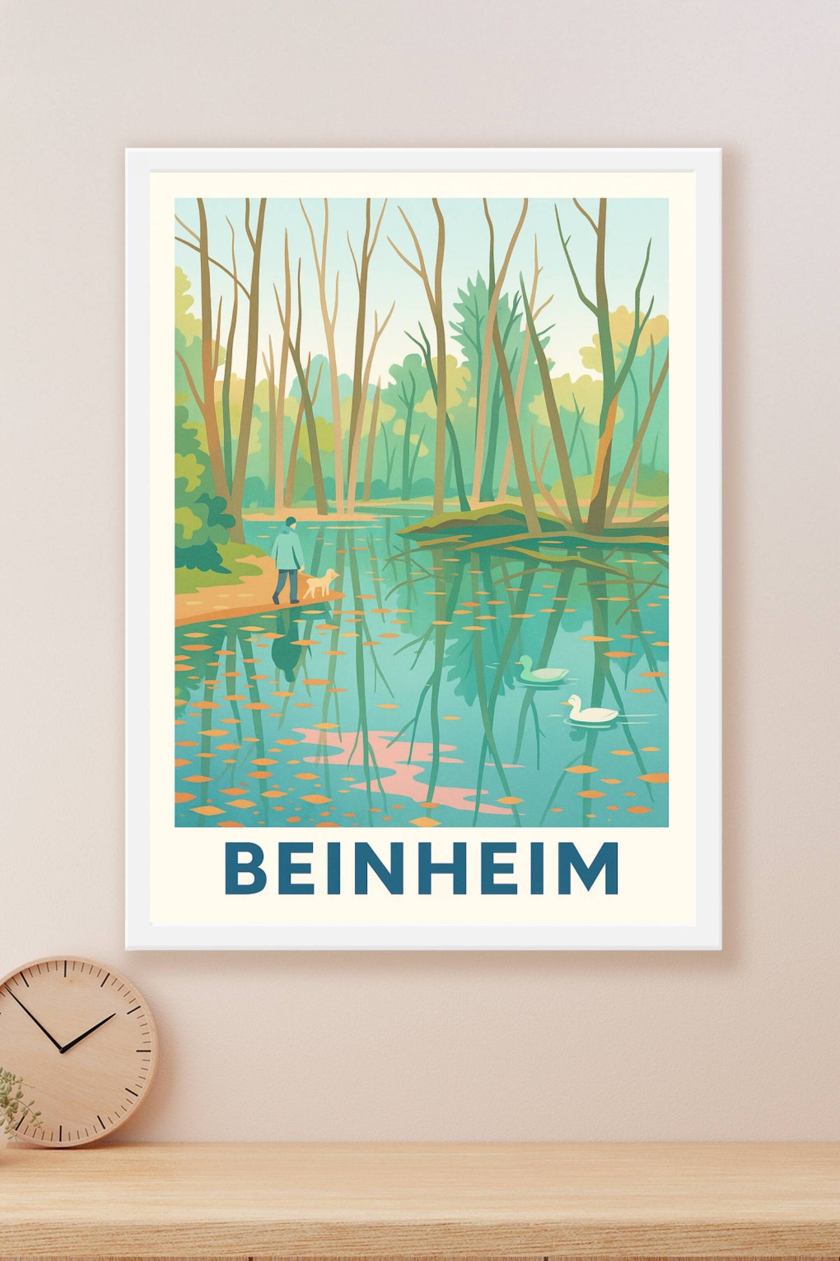 Affiche Beinheim — Sérénité au bord de l'eau · poster d'art de Beinheim