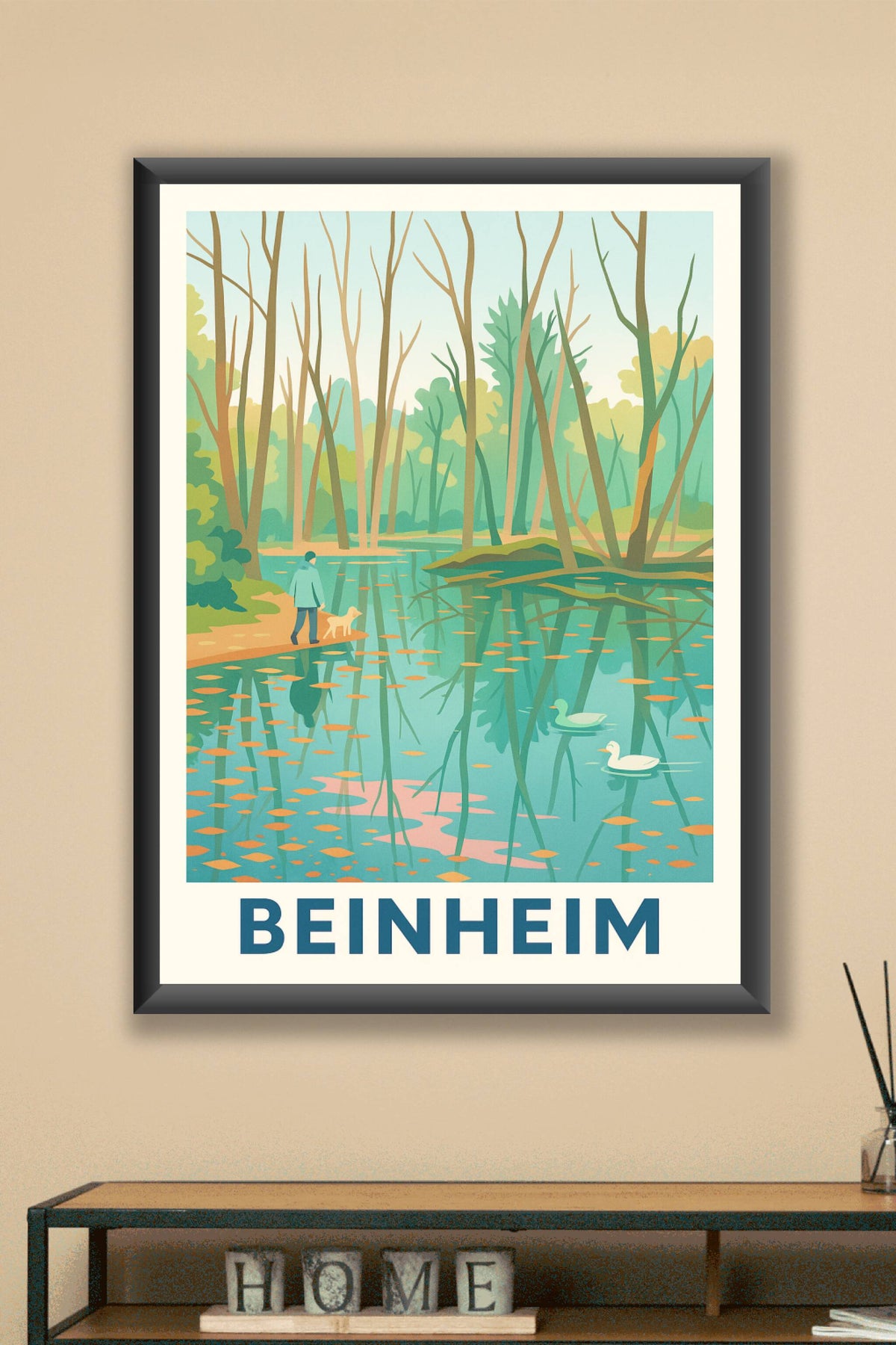 Affiche Beinheim — Sérénité au bord de l'eau · poster d'art de Beinheim