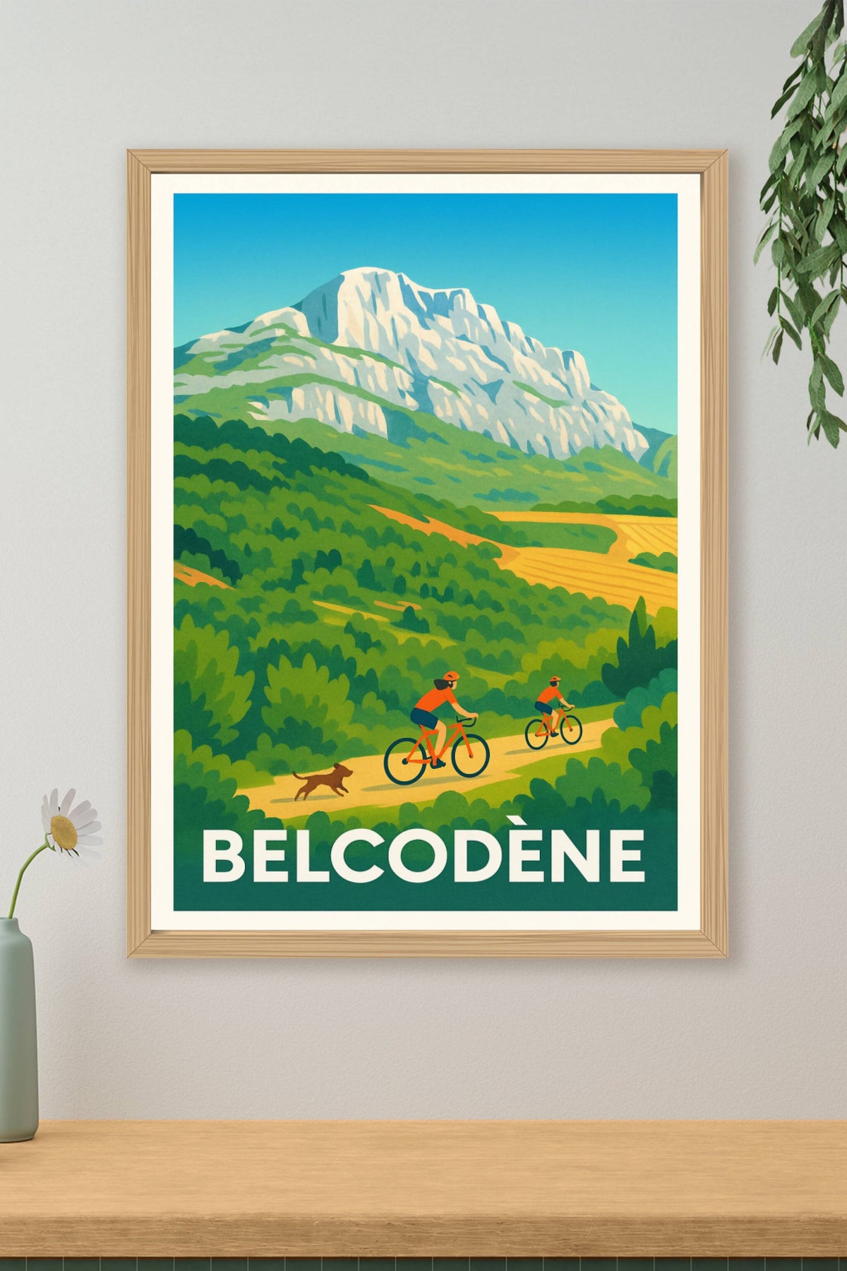 Affiche Belcodène — L'évasion nature à vélo · poster d'art de Belcodène