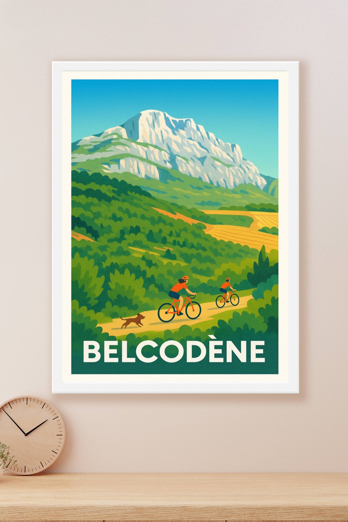 Affiche Belcodène — L'évasion nature à vélo · poster d'art de Belcodène