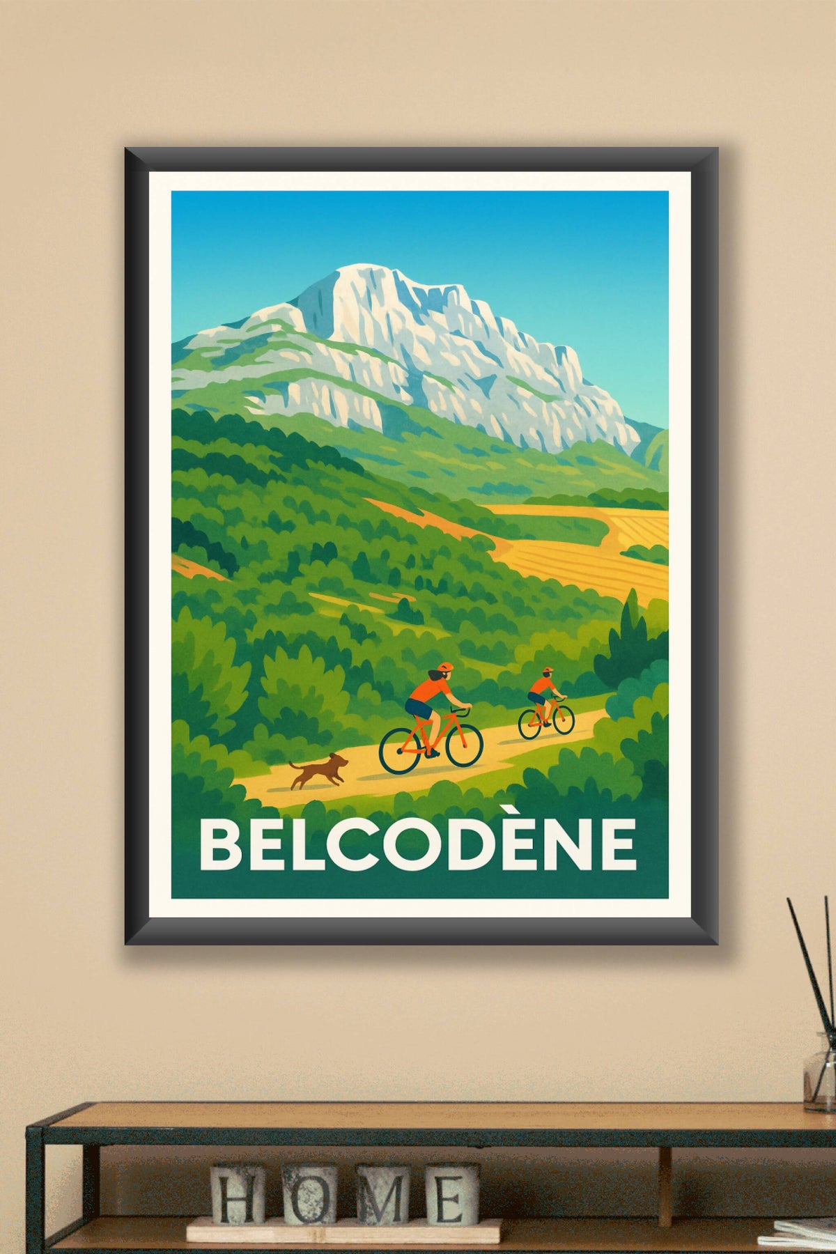 Affiche Belcodène — L'évasion nature à vélo · poster d'art de Belcodène
