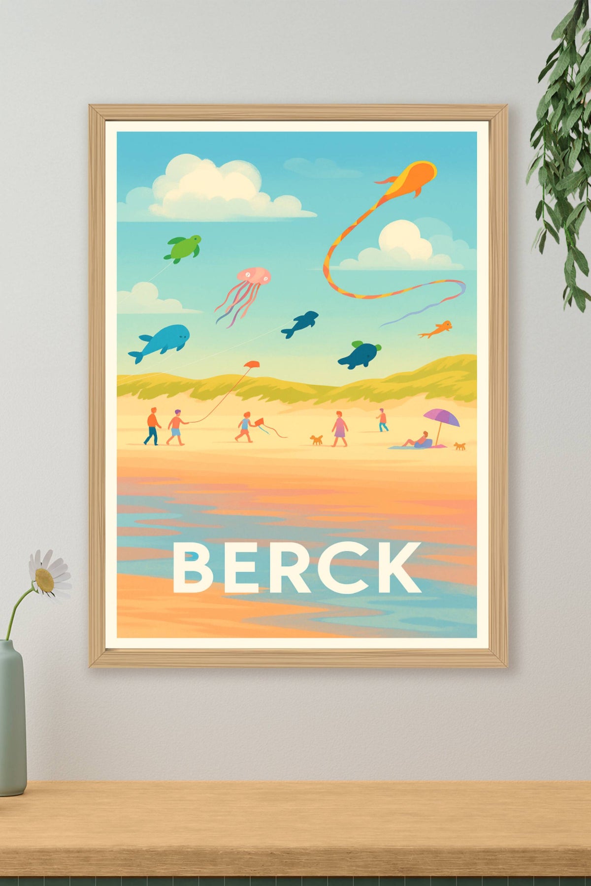 Affiche Berck — Évasion et douceur au bord de la mer · poster d'art de Berck