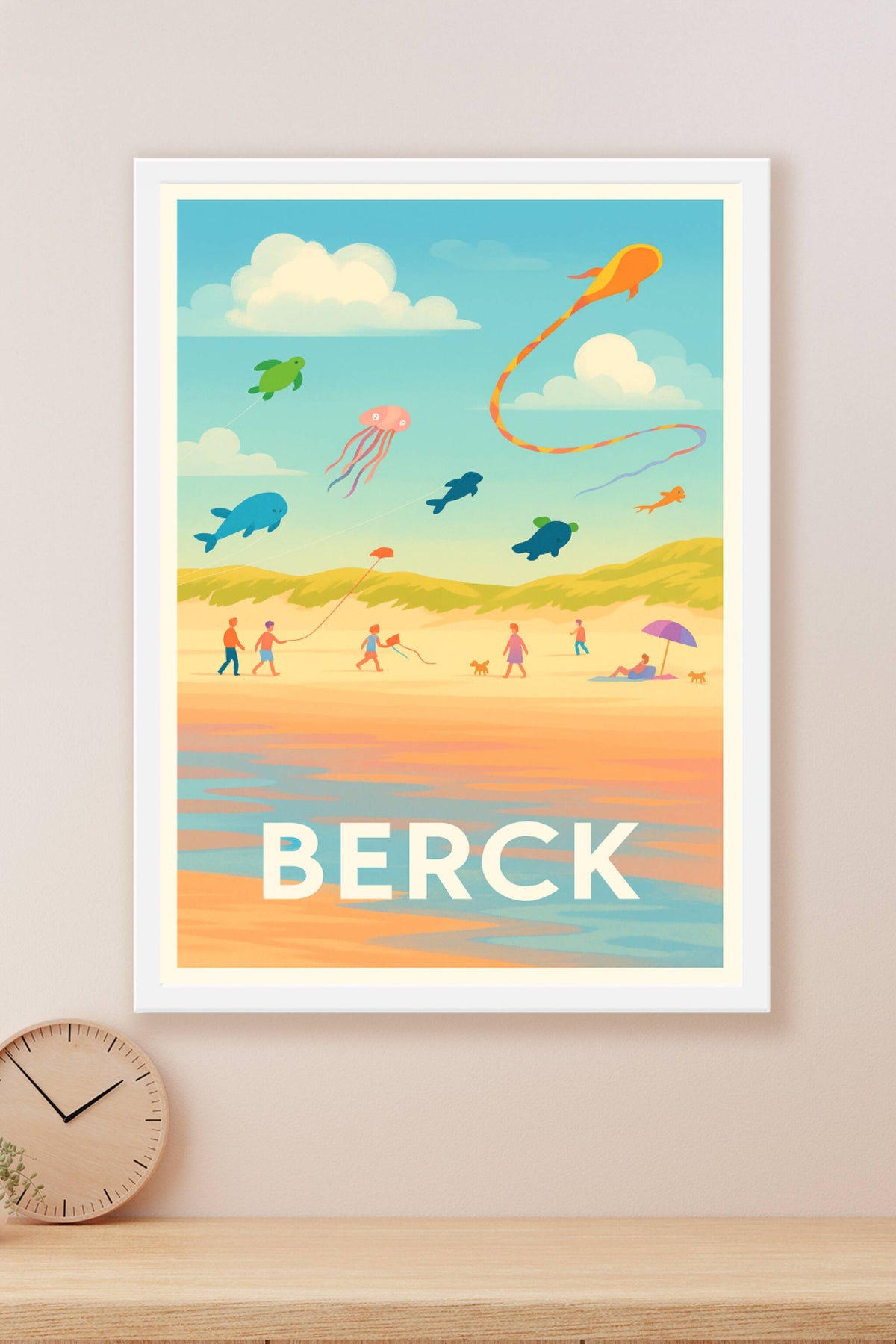 Affiche Berck — Évasion et douceur au bord de la mer · poster d'art de Berck