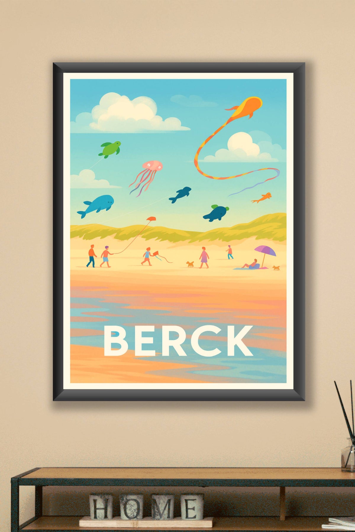 Affiche Berck — Évasion et douceur au bord de la mer · poster d'art de Berck