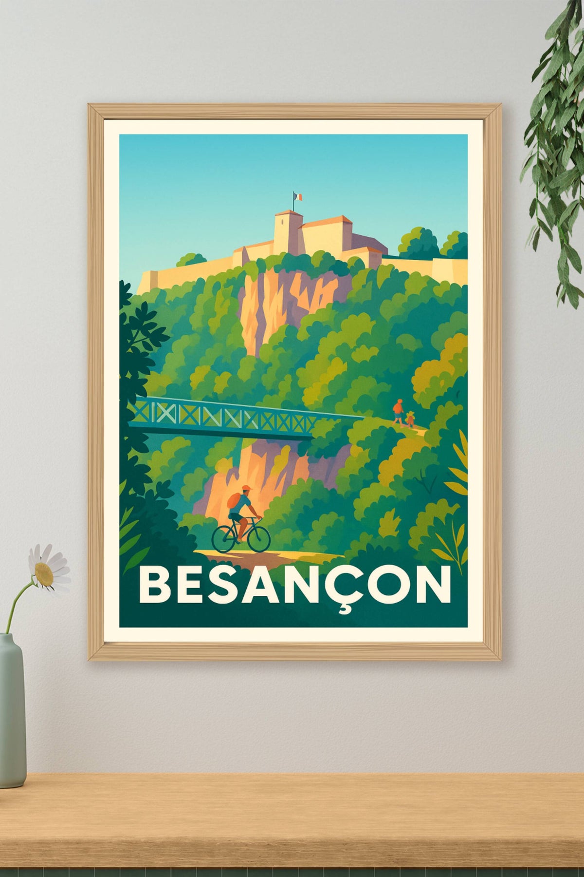 Affiche Besançon — Escapade nature et patrimoine · poster d'art de Besançon