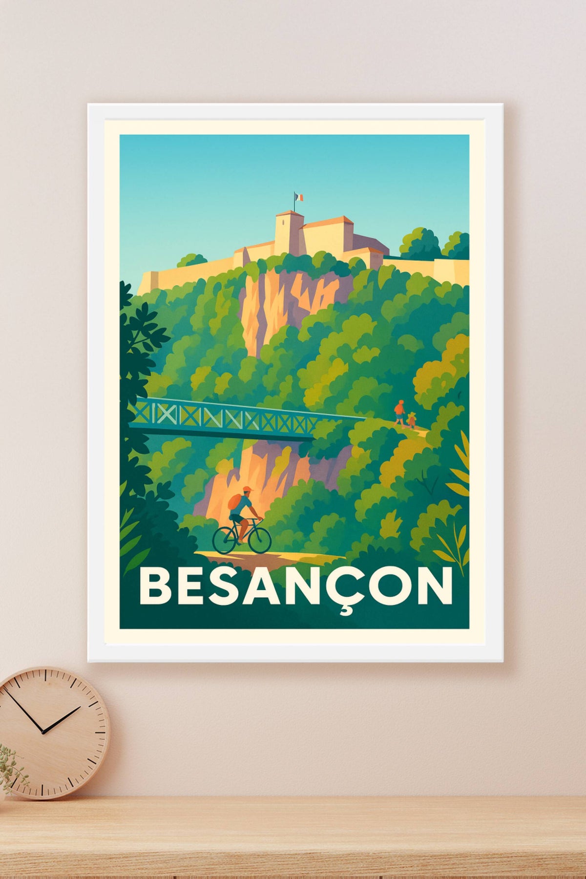 Affiche Besançon — Escapade nature et patrimoine · poster d'art de Besançon