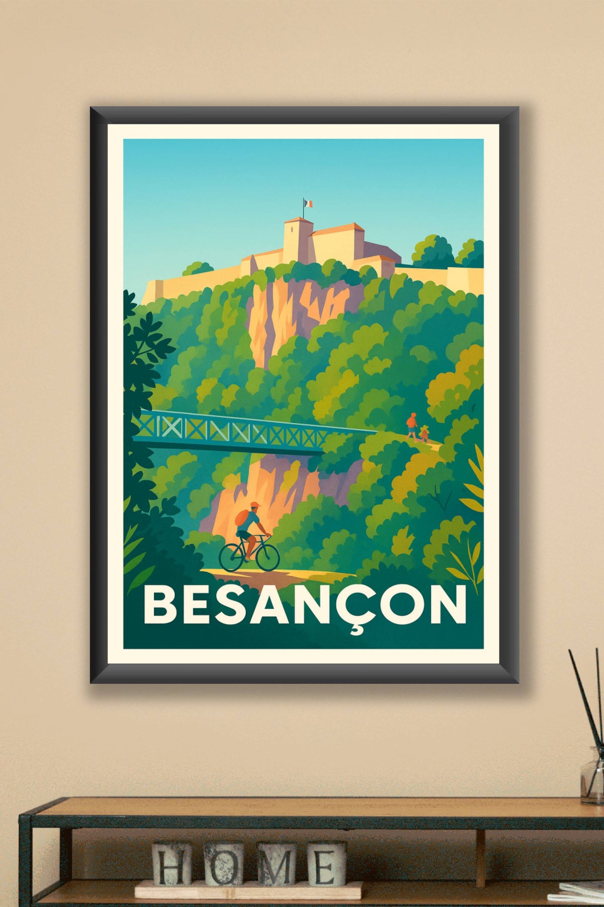 Affiche Besançon — Escapade nature et patrimoine · poster d'art de Besançon
