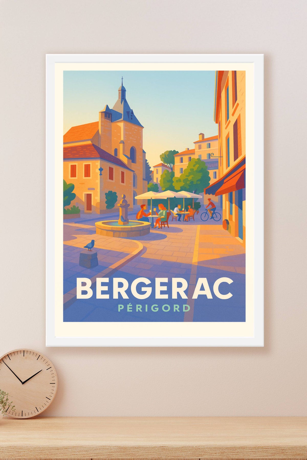 Affiche Bergerac — Charme et douceur du Périgord · poster d'art de Bergerac