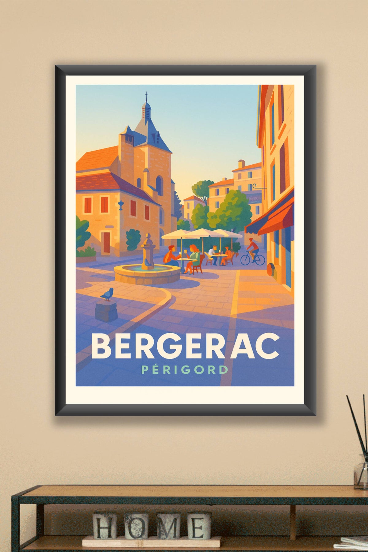 Affiche Bergerac — Charme et douceur du Périgord · poster d'art de Bergerac