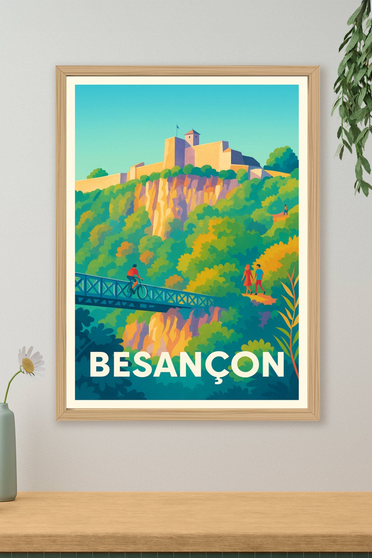 Affiche Besançon — La Citadelle et ses paysages enchanteurs · poster d'art de Besançon