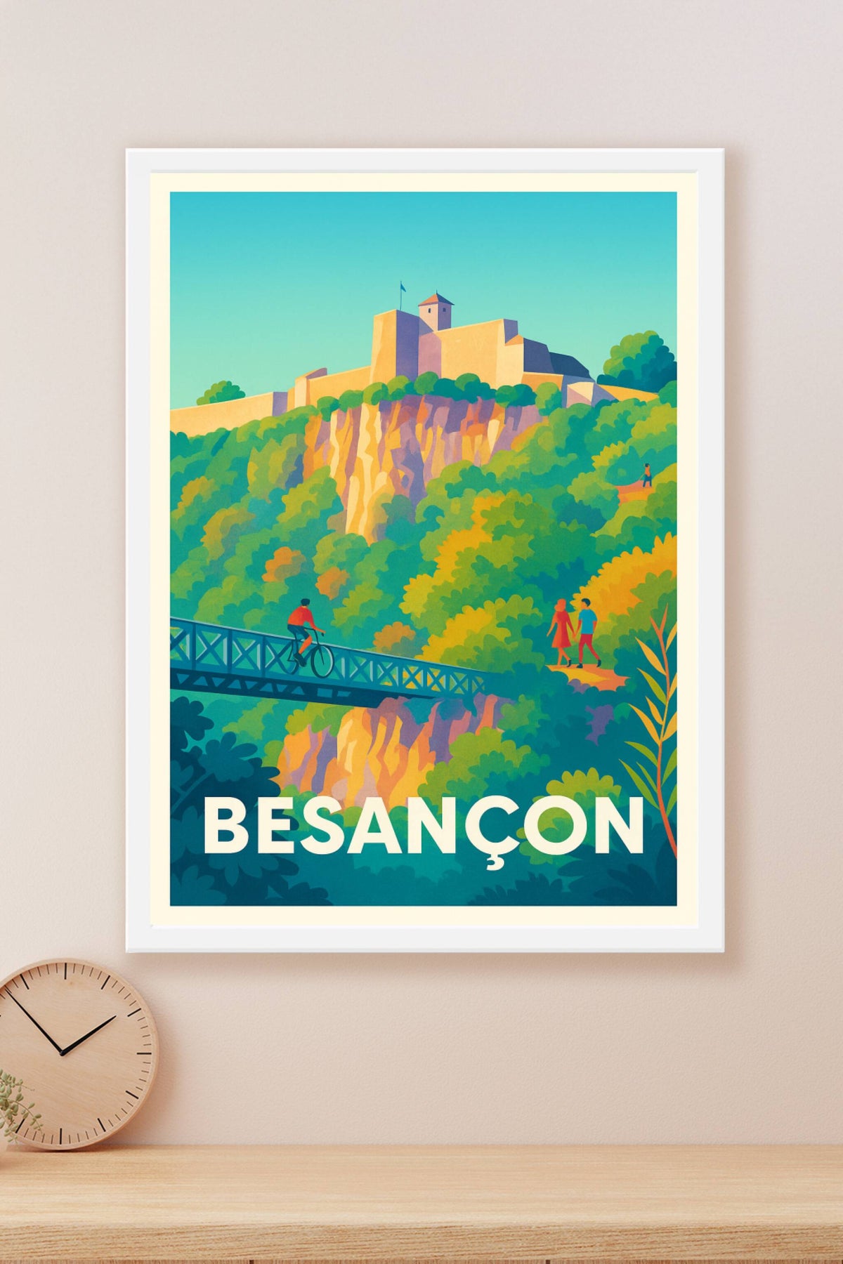 Affiche Besançon — La Citadelle et ses paysages enchanteurs · poster d'art de Besançon