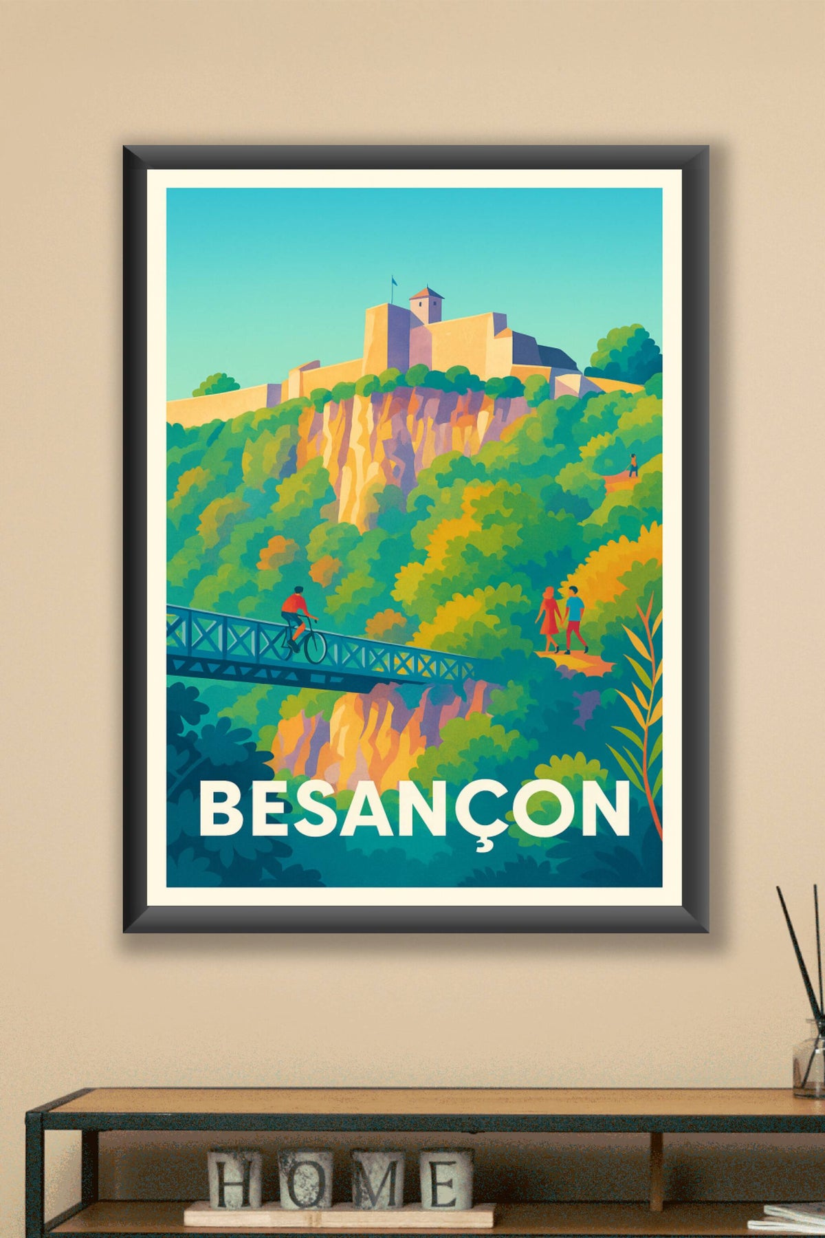 Affiche Besançon — La Citadelle et ses paysages enchanteurs · poster d'art de Besançon
