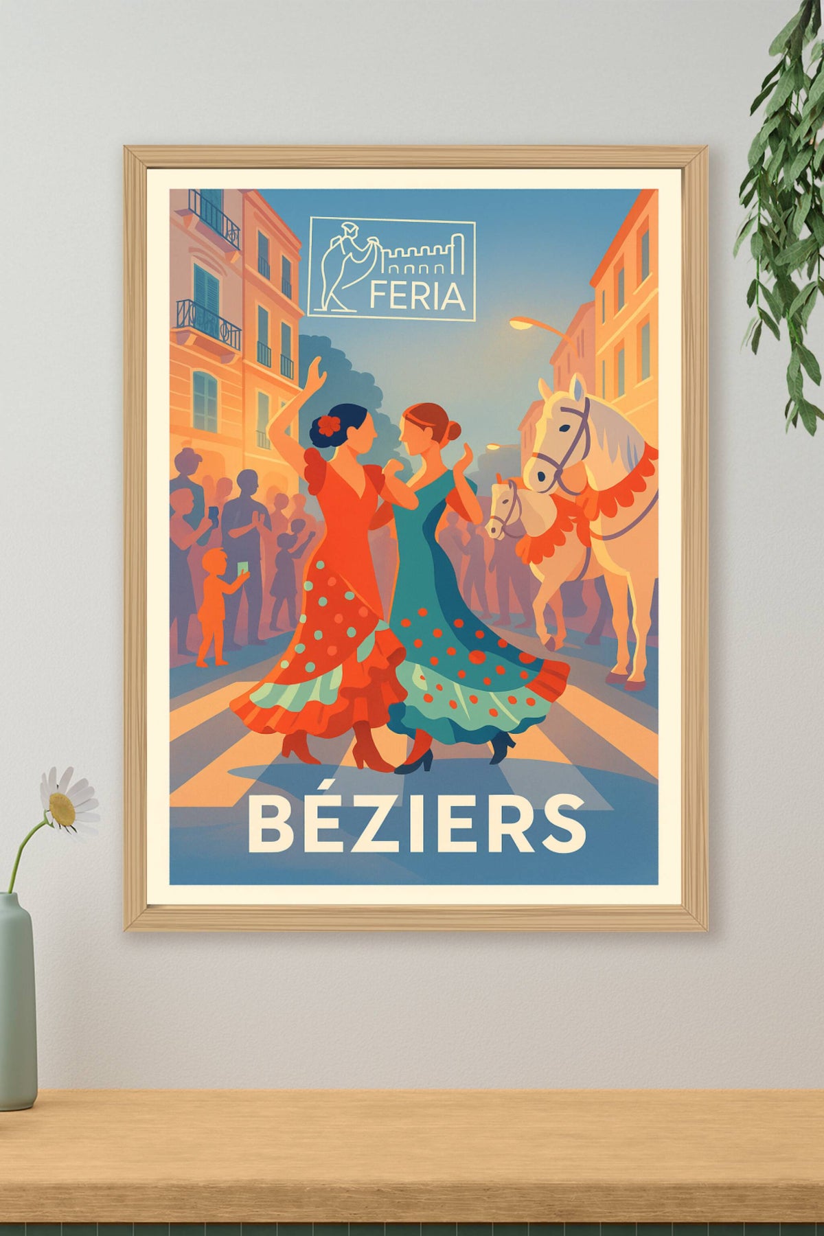 Affiche Béziers — L'Esprit Festif de la Feria · poster d'art de Béziers