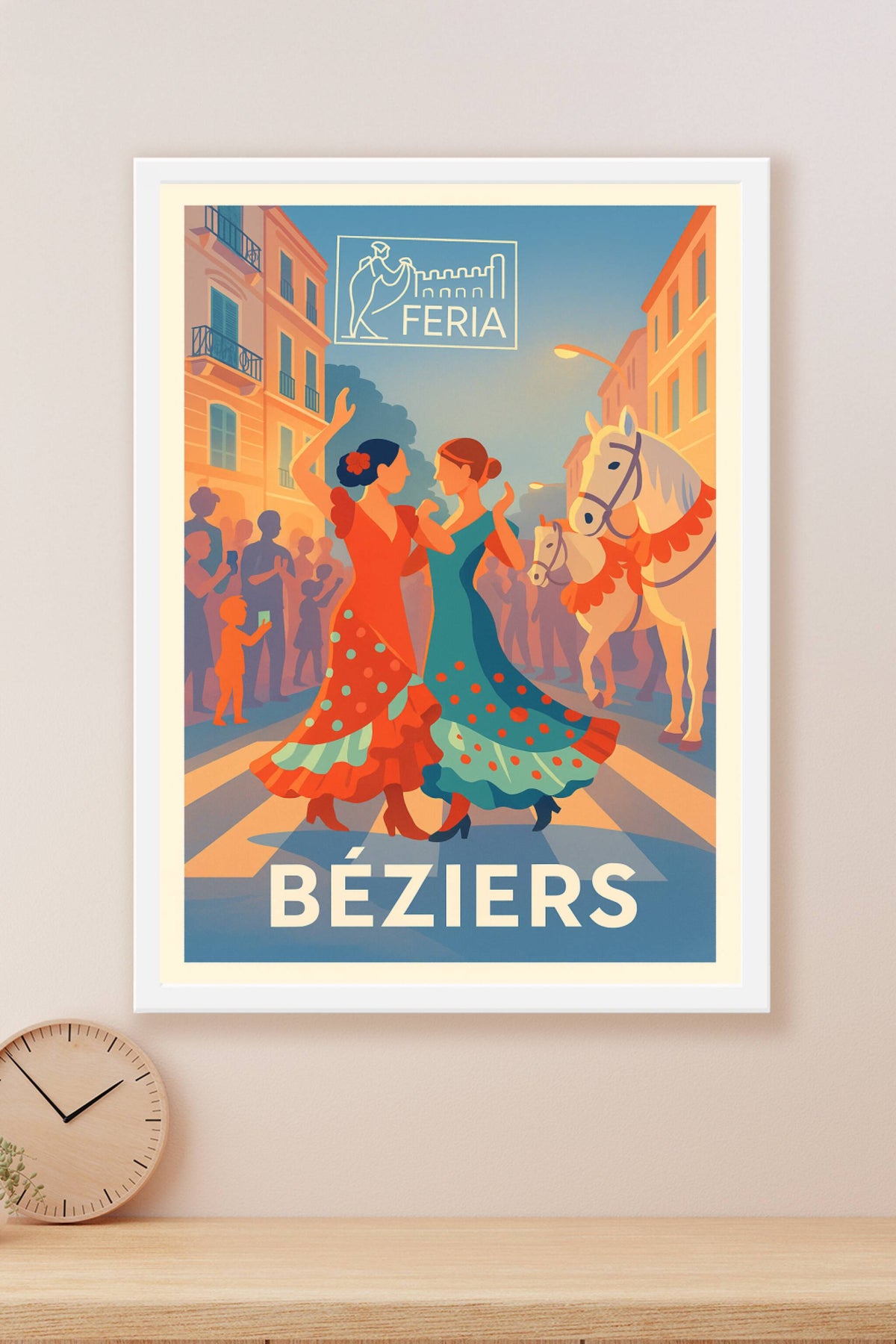 Affiche Béziers — L'Esprit Festif de la Feria · poster d'art de Béziers