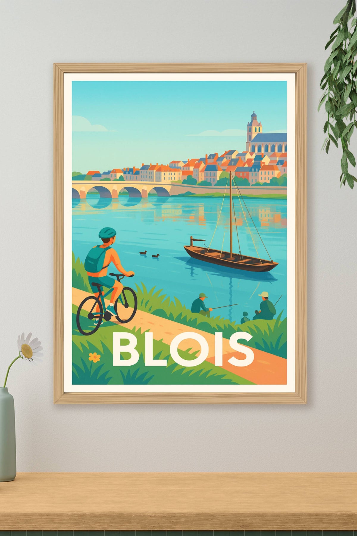 Affiche Blois — Escapade paisible au bord de la Loire · poster d'art de Blois