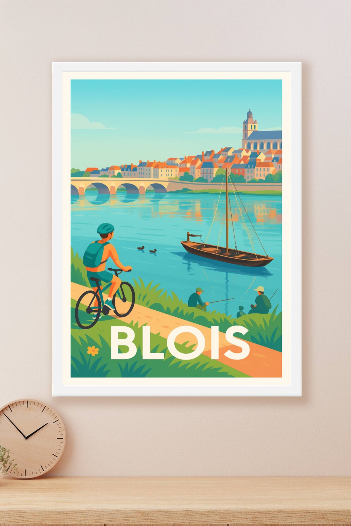 Affiche Blois — Escapade paisible au bord de la Loire · poster d'art de Blois