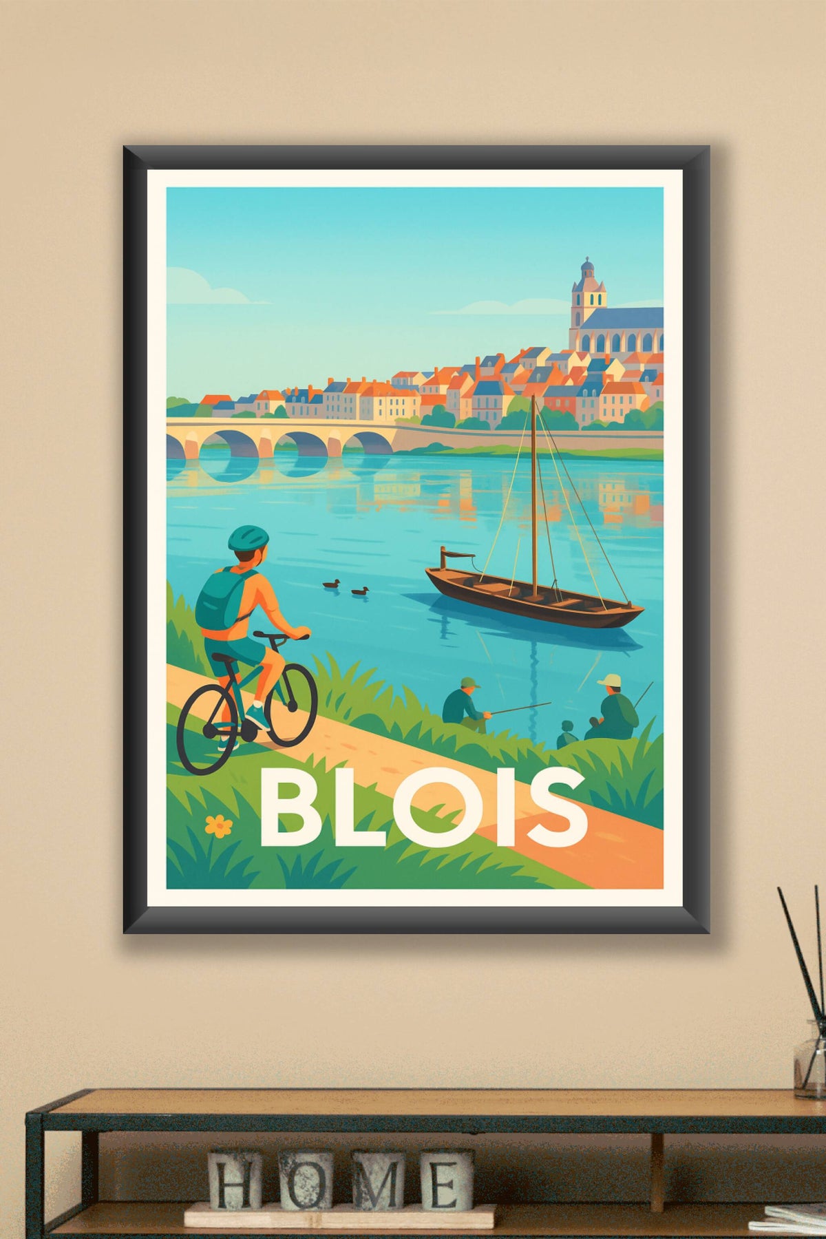 Affiche Blois — Escapade paisible au bord de la Loire · poster d'art de Blois