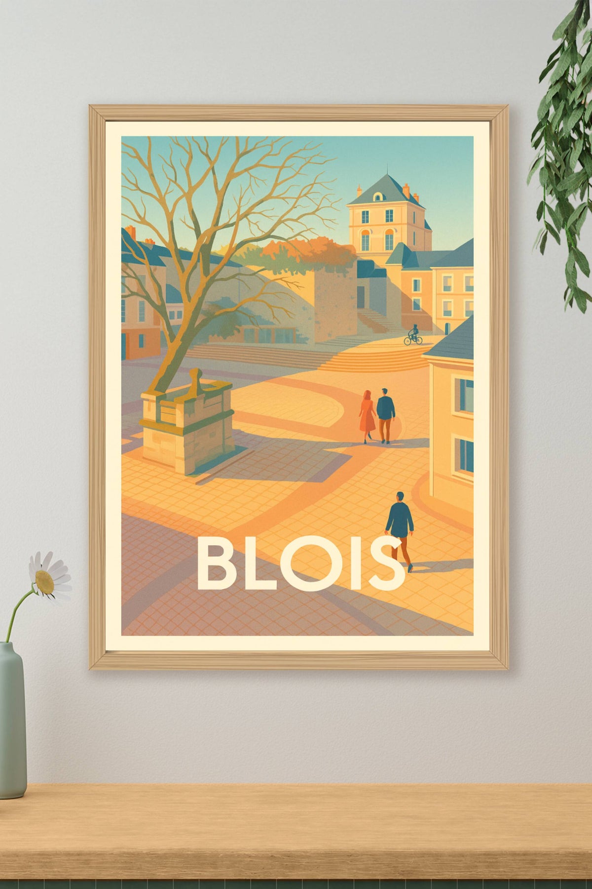 Affiche Blois — Éclats de lumière au cœur de la cité historique · poster d'art de Blois