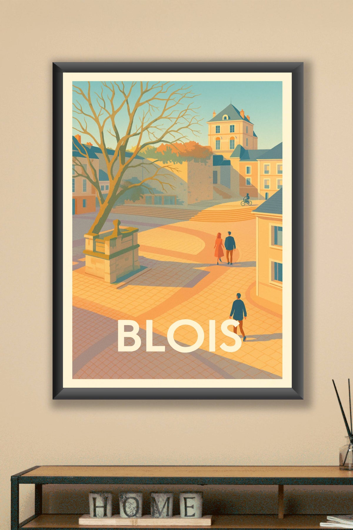 Affiche Blois — Éclats de lumière au cœur de la cité historique · poster d'art de Blois