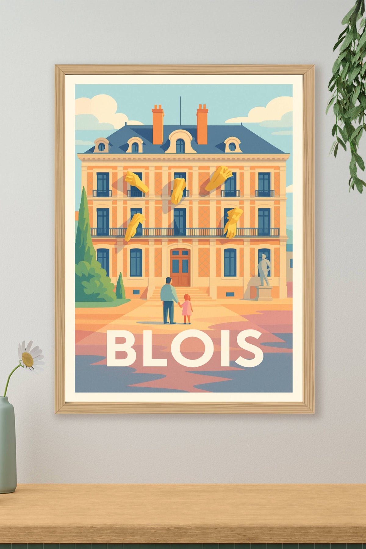 Affiche Blois — L'art surprenant au cœur de la ville · poster d'art de Blois