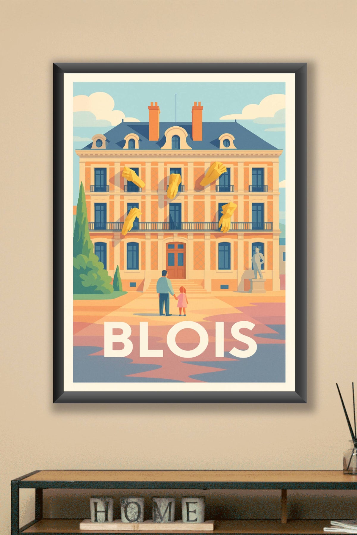 Affiche Blois — L'art surprenant au cœur de la ville · poster d'art de Blois