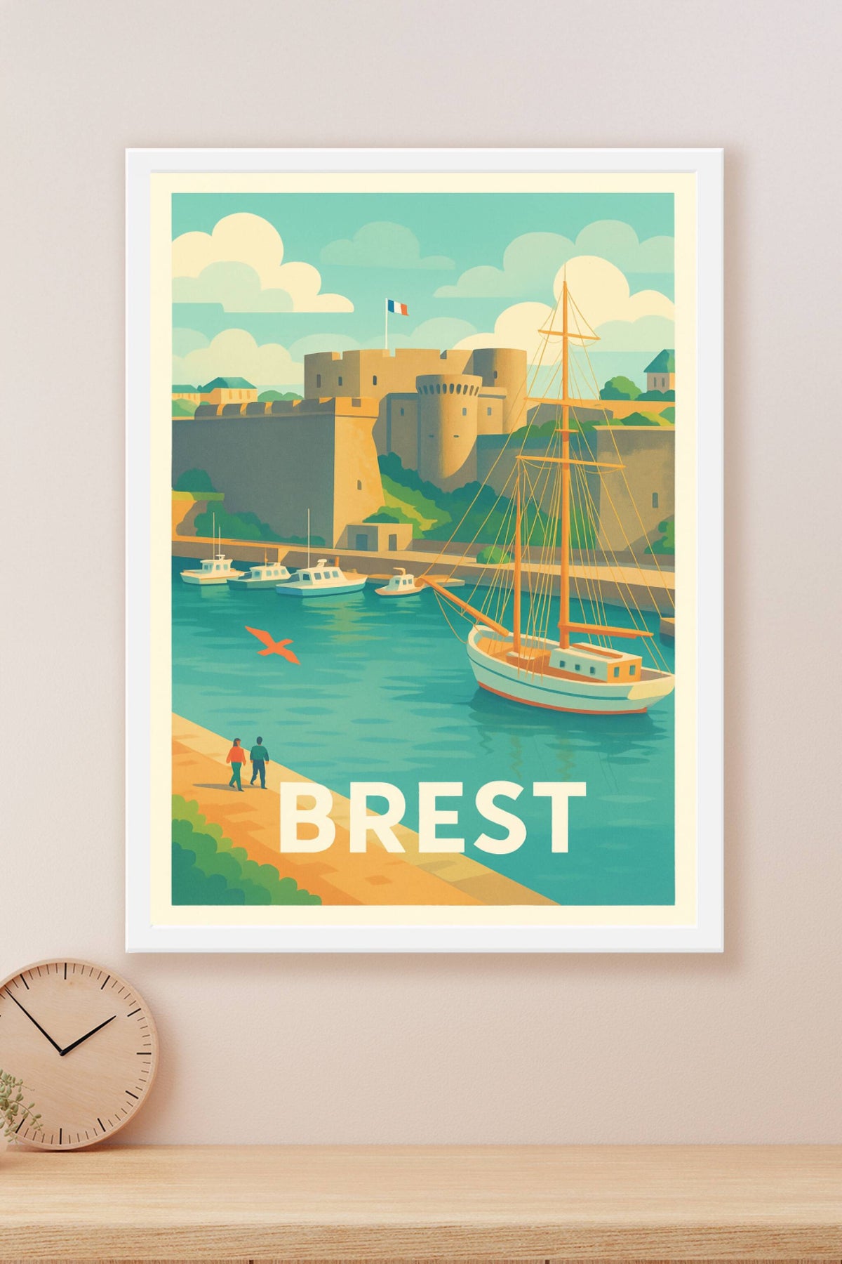 Affiche Brest — L'élégance maritime bretonne · poster d'art de Brest