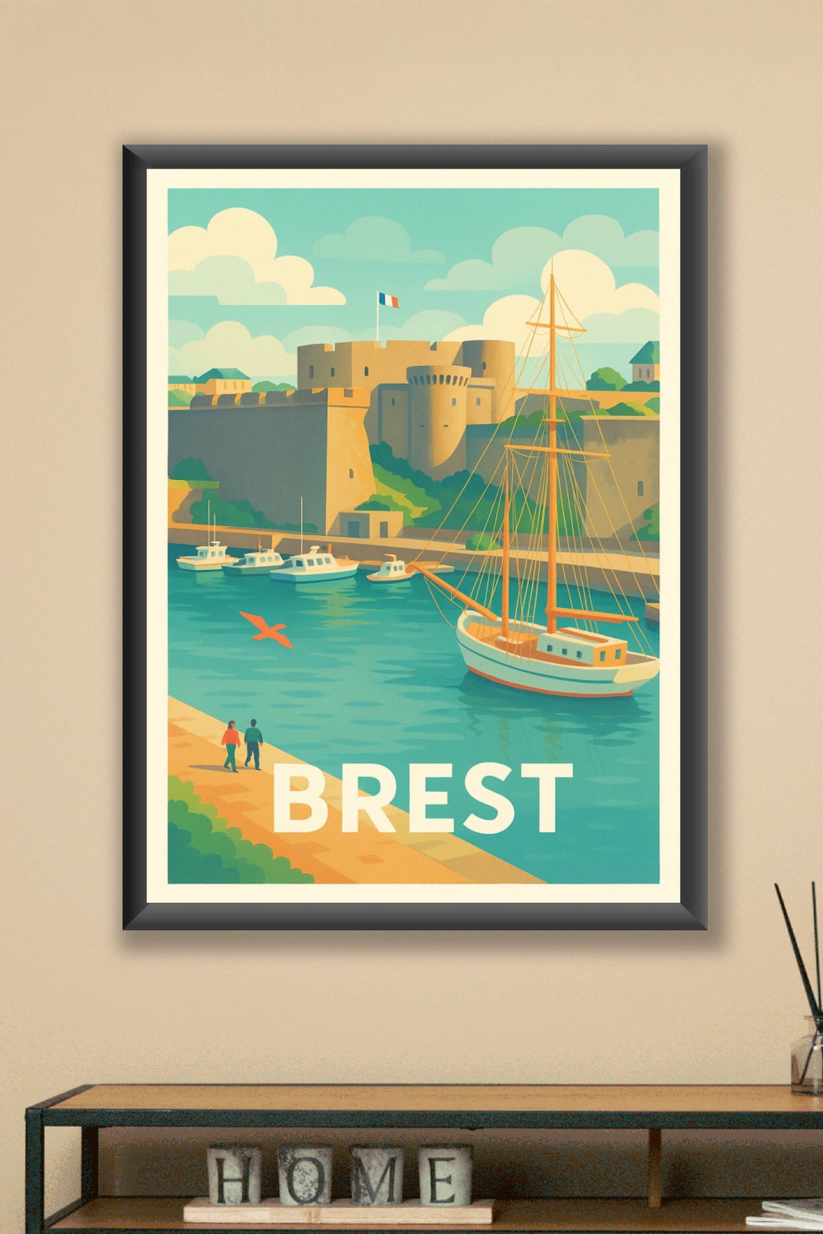 Affiche Brest — L'élégance maritime bretonne · poster d'art de Brest